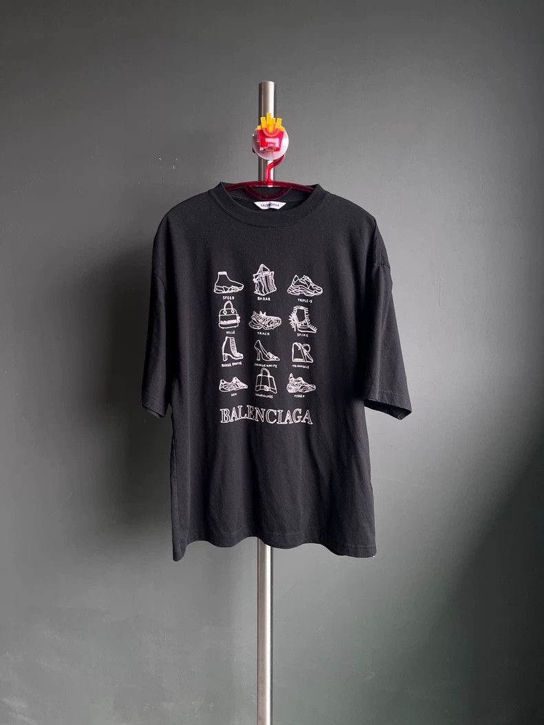 Balenciaga Balenciaga Shoe collection pattern short sleeve Size US XS / EU 42 / 0 - 1 Thumbnail