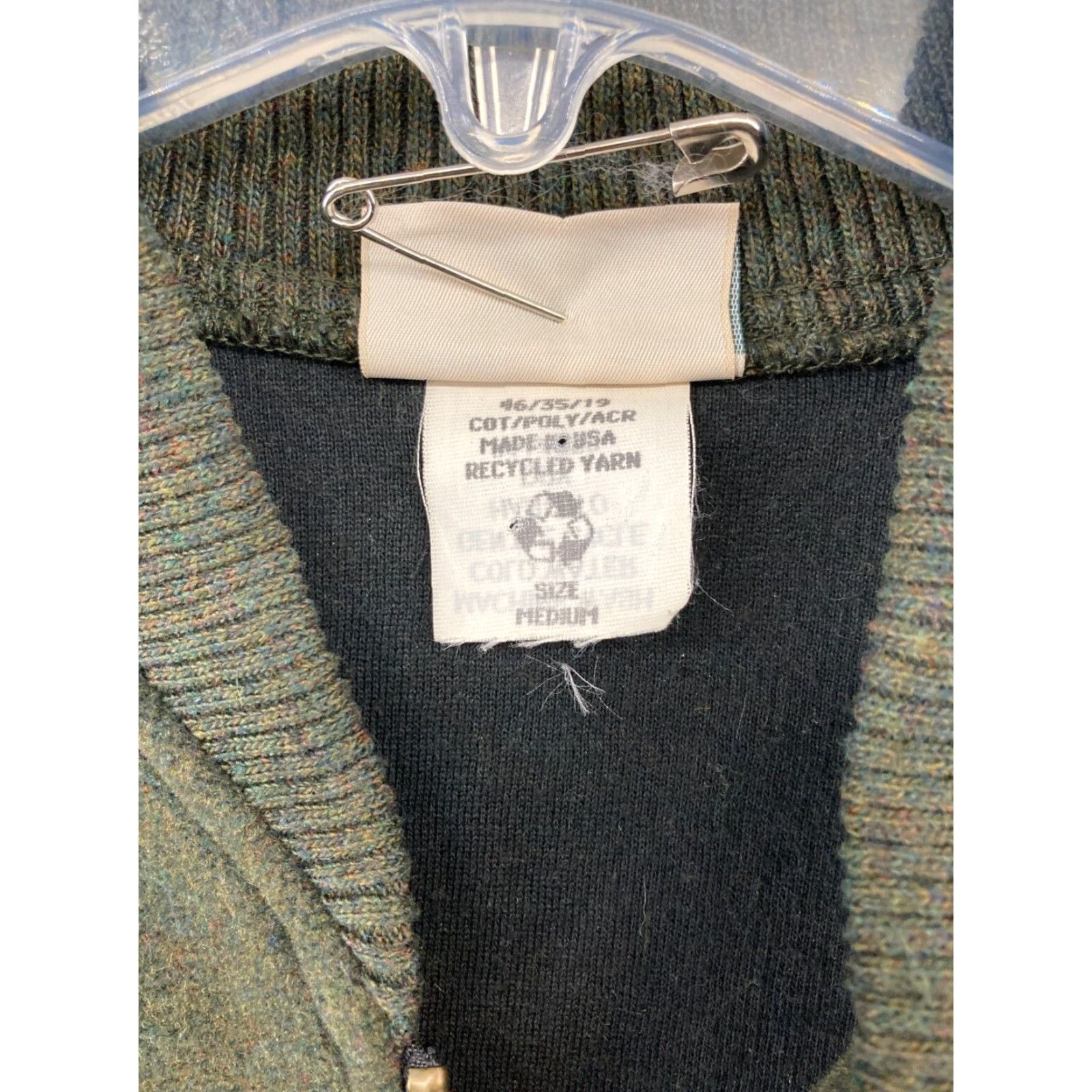 Vintage VINTAGE Green Brand Recycled Womens Jacket M Green USA MADE Full Zip Recycled Blend Size M / US 6-8 / IT 42-44 - 7 Thumbnail