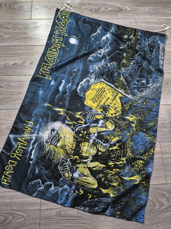 Iron Maiden × Vintage vintage 1985 iron maiden live after death flag banner Size ONE SIZE - 2 Thumbnail