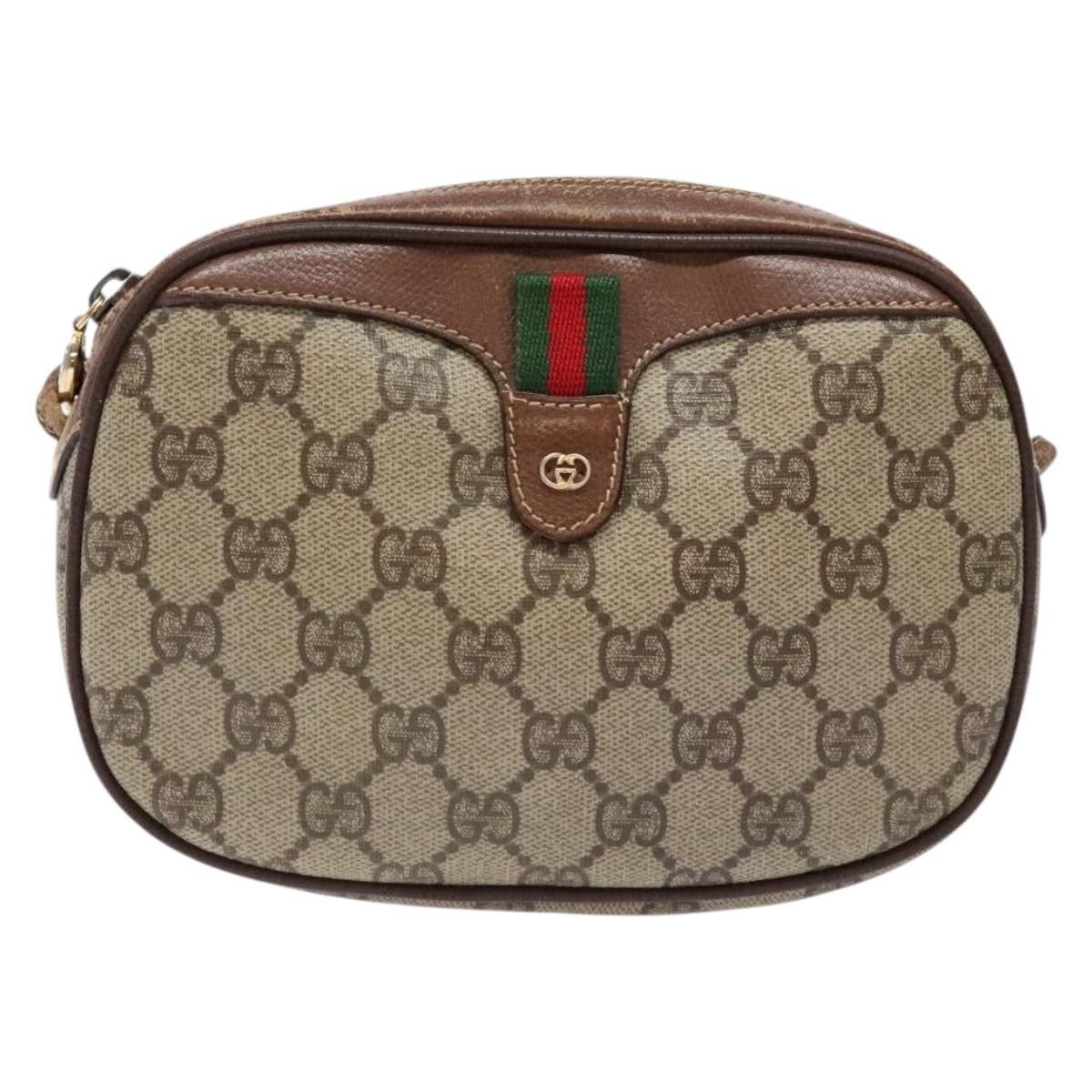 Gucci GUCCI GG Supreme Web Sherry Line Shoulder Bag Pvc Beige Gold Size ONE SIZE - 2 Thumbnail