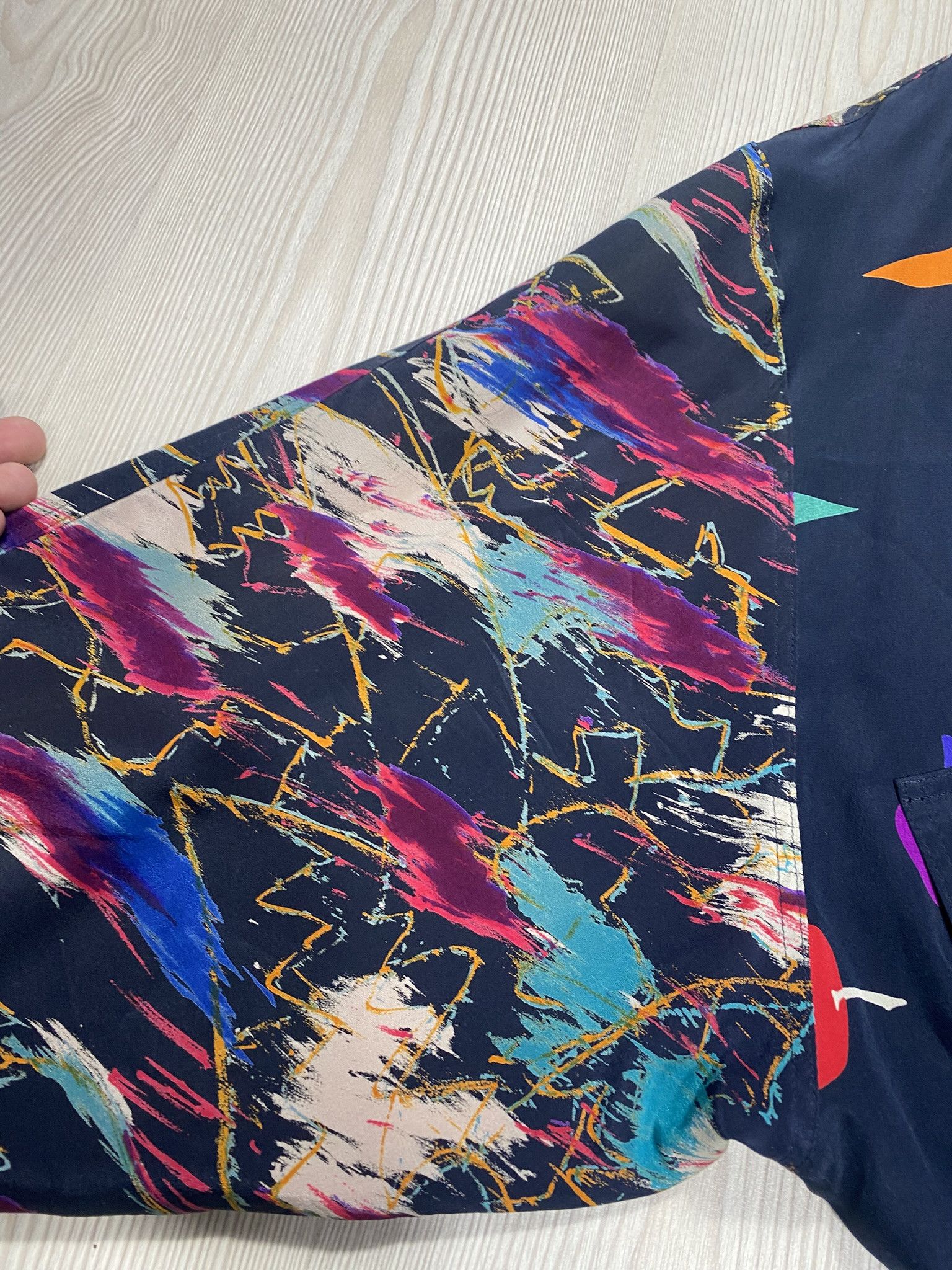 Escada Escada 80s Windbreaker Graphic Floral Silk Jacket VTG Size M / US 6-8 / IT 42-44 - 11 Thumbnail