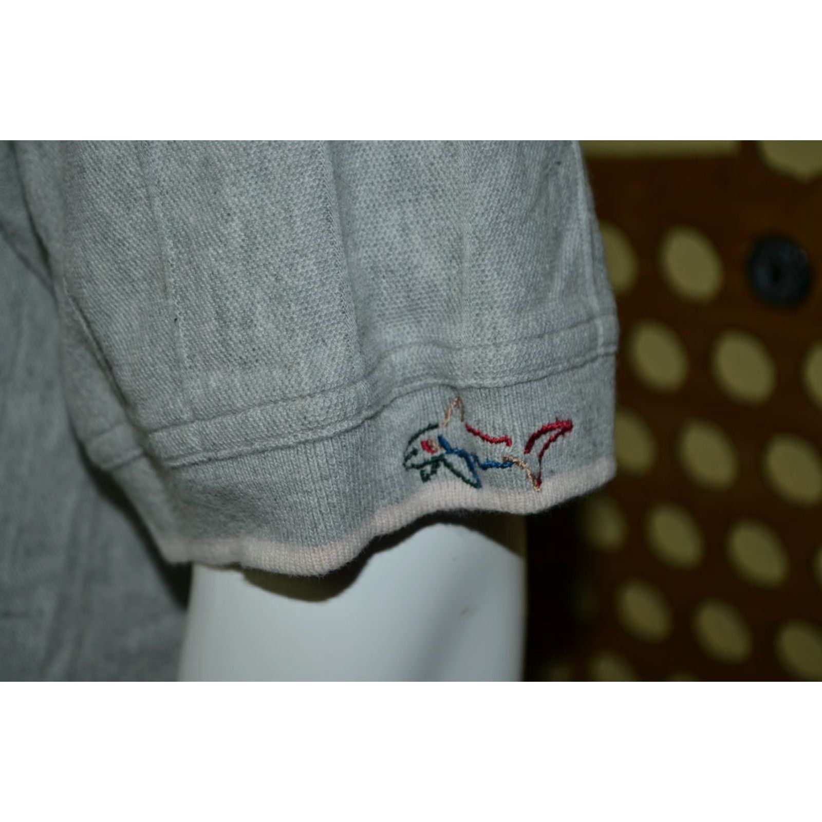 Vintage Greg Norman Polo Shirt Stoneybrook Country Club Logo Golf Shirt Large Gray Mens Polo Size US L / EU 52-54 / 3 - 3 Thumbnail