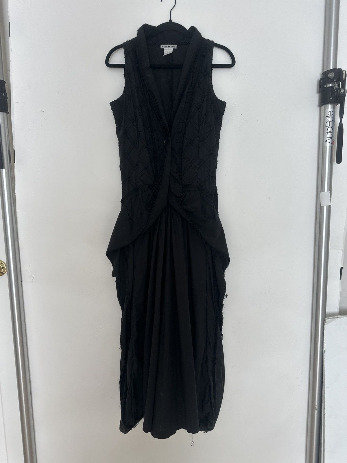 Issey Miyake Issey Miyake SS2003 Black Diamond Stitch Sleeveless Dress Size M / US 6-8 / IT 42-44 - 2 Thumbnail