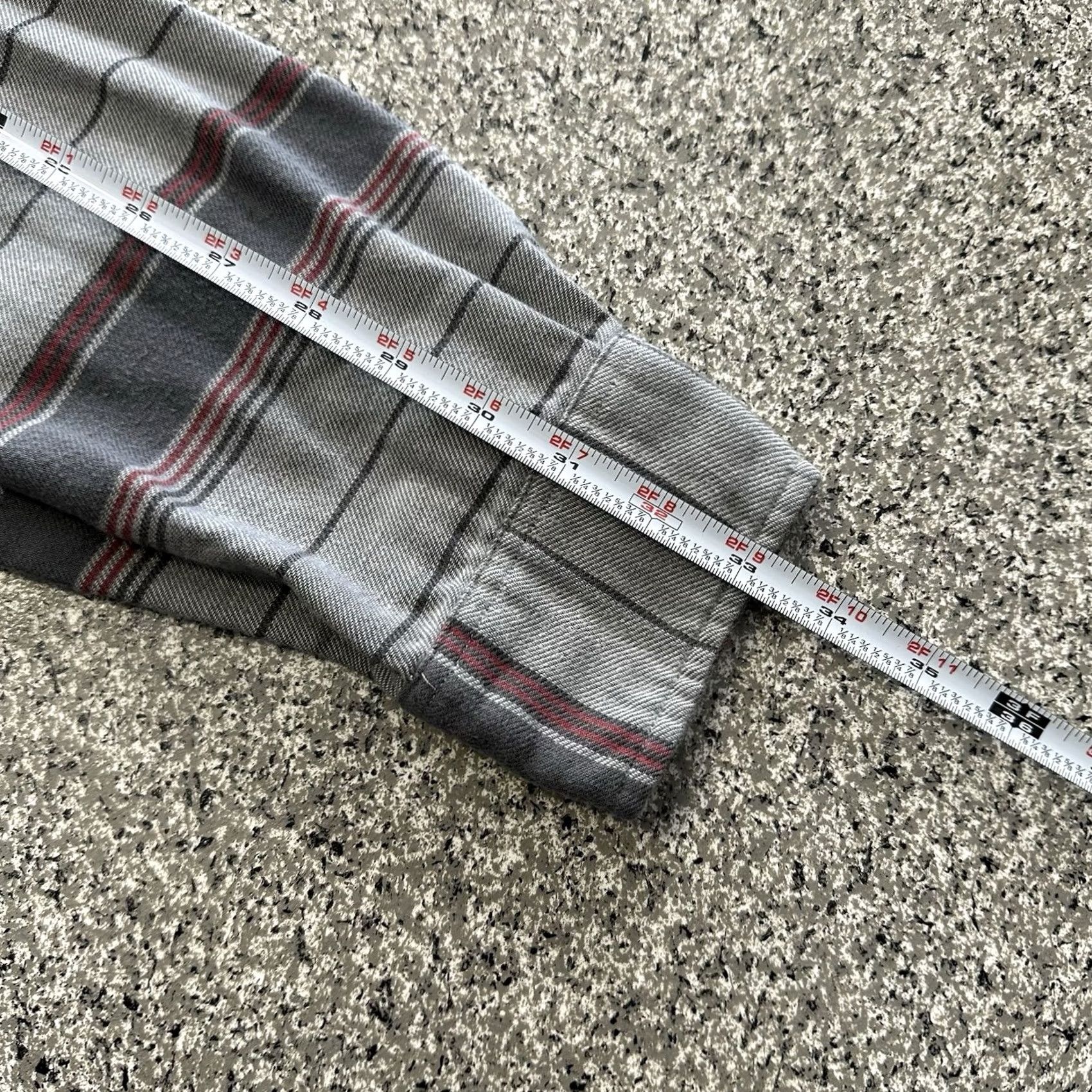 Marmot Marmot Shirt Mens XL Long Sleeve Button-Up Gray Striped Flannel Midweight Cotton Polyester Size US XL / EU 56 / 4 - 7 Thumbnail