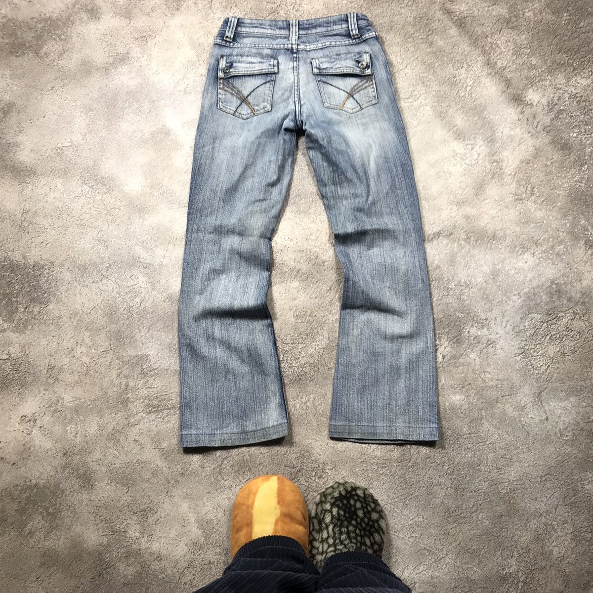 Vintage Vintage Y2K Distressed Flared Jeans Grunge Skate Slim 26 Size 26" / US 2 / IT 38 - 3 Thumbnail