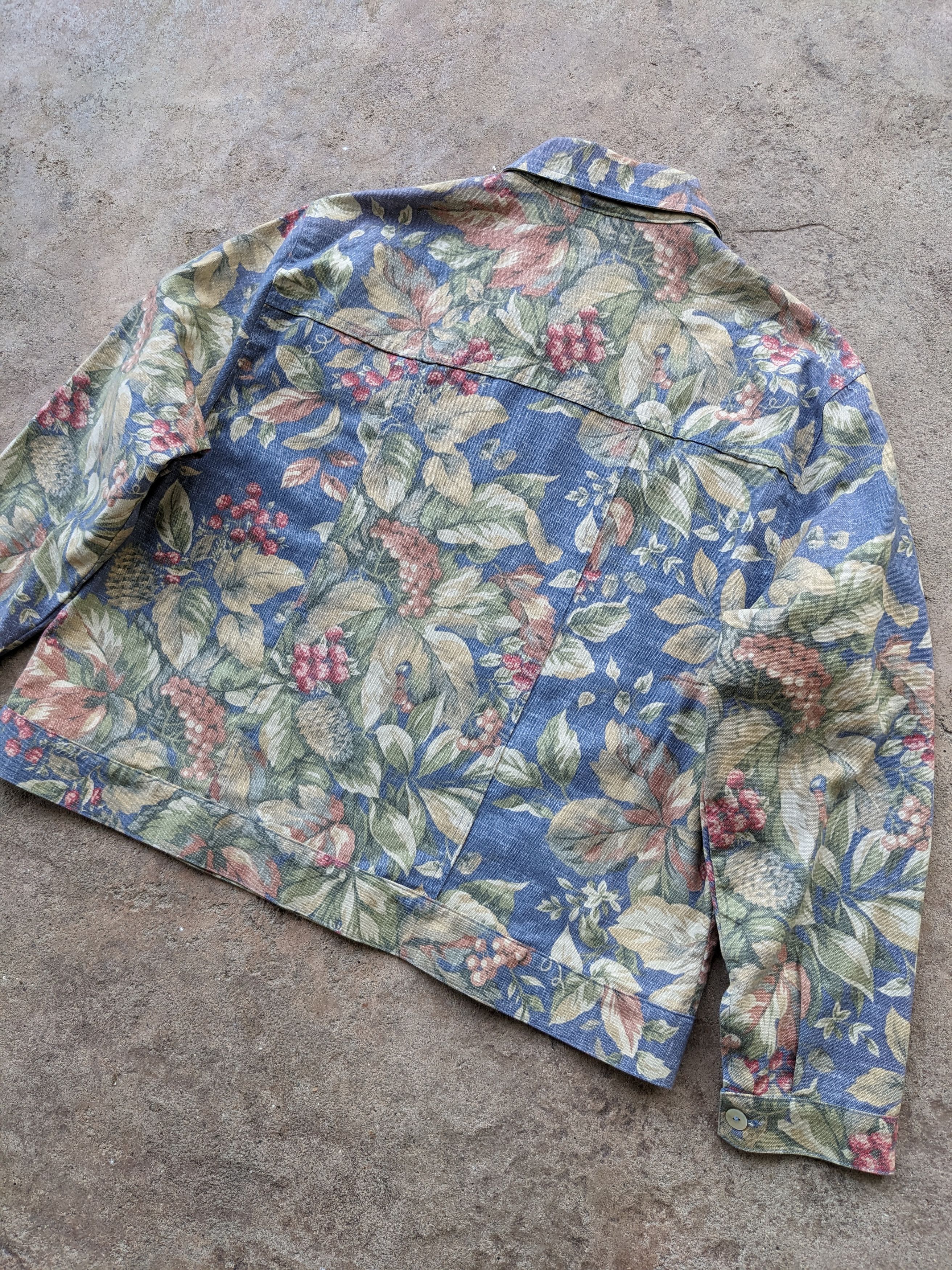 Norm Thompson 80's 90's Floral Denim Jacket Size US M / EU 48-50 / 2 - 6 Thumbnail
