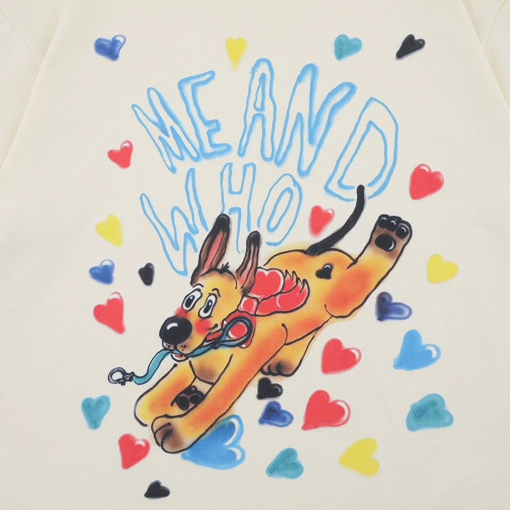 Vintage Men's loose American high street casual puppy print T-shirt Size US M / EU 48-50 / 2 - 4 Thumbnail