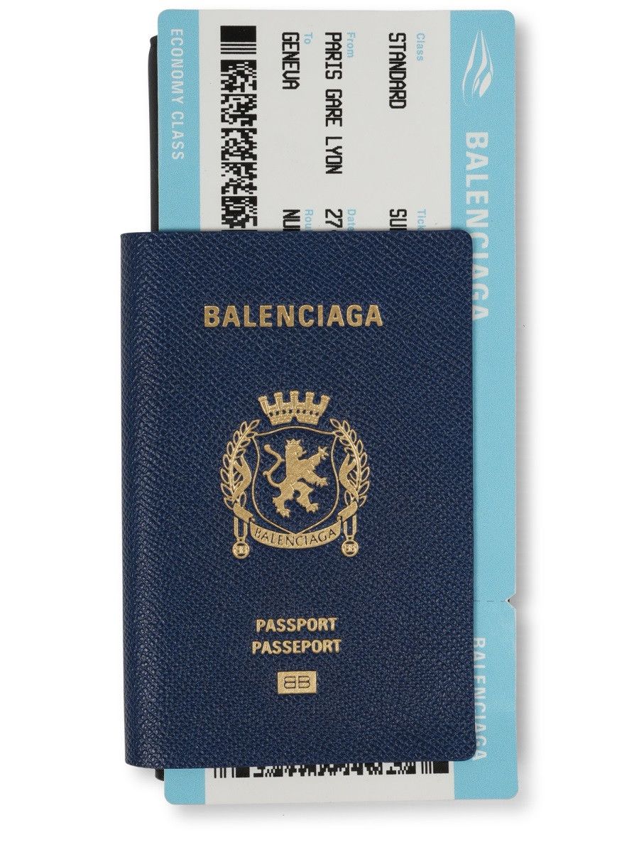 Balenciaga BALENCIAGA "PASSPORT" WALLET - BLUE Size ONE SIZE - 1 Thumbnail