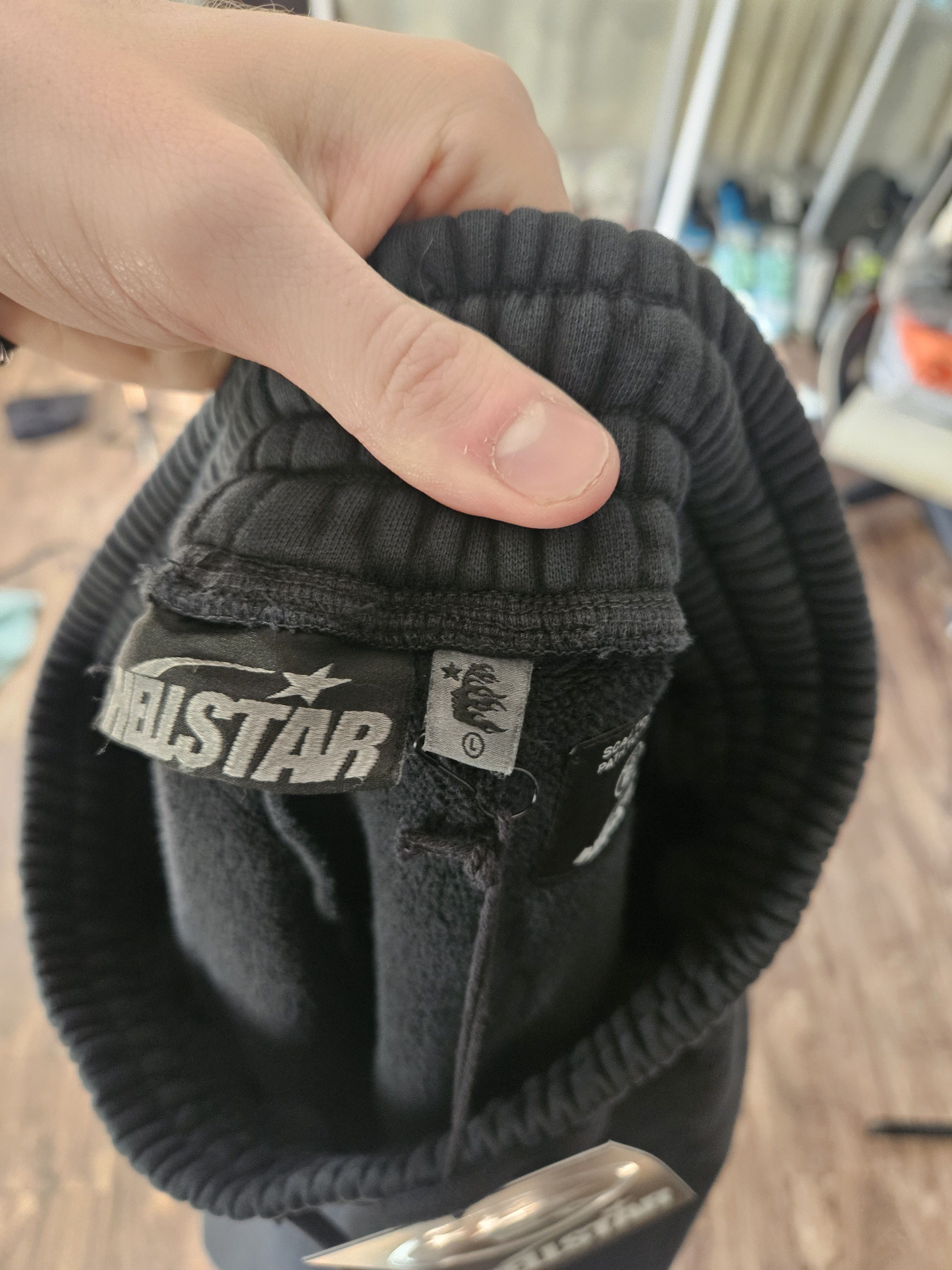 Complex × HELLSTAR ComplexCon x Hellstar Dark Ohm Oversized Black Sweatpants Size US 34 / EU 50 - 7 Thumbnail