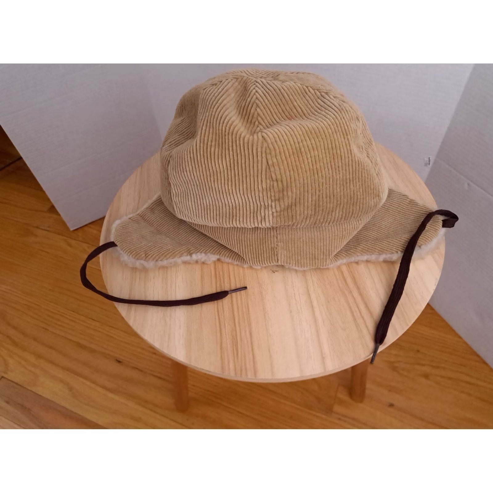 Vintage VINTAGE USA Brown Corduroy Insulated Hat with Ear Flaps Small Men United States Corduroy Baseball Cap CAT Pattern: Solid Size ONE SIZE - 5 Thumbnail