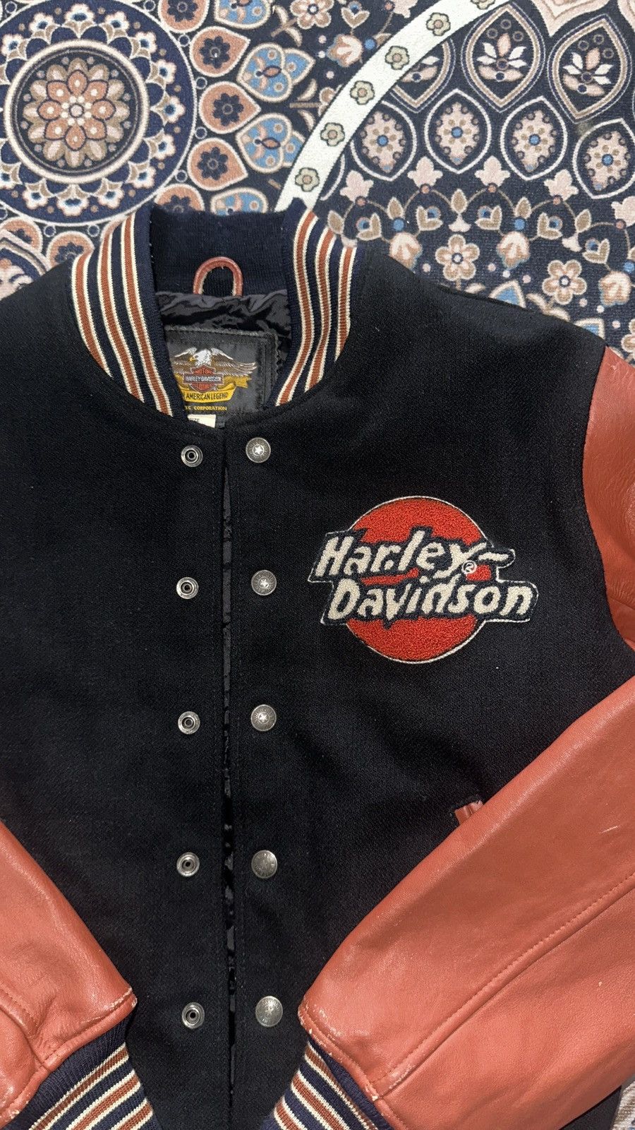 Harley Davidson 90s HARLEY DAVIDSON VARSITY Size US M / EU 48-50 / 2 - 4 Thumbnail