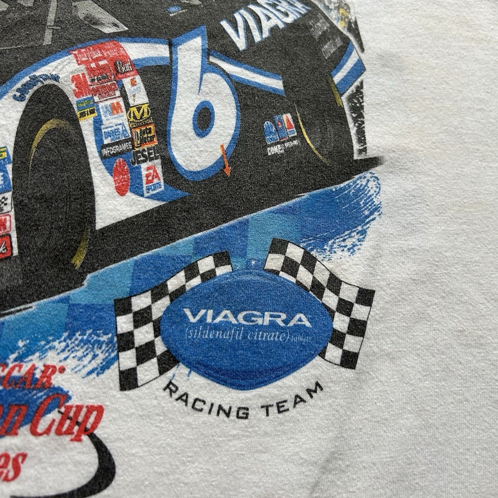 NASCAR × Vintage Vintage 90s Viagra Racing T Shirt XL Nascar Winston Cup Rare Size US XL / EU 56 / 4 - 9 Thumbnail