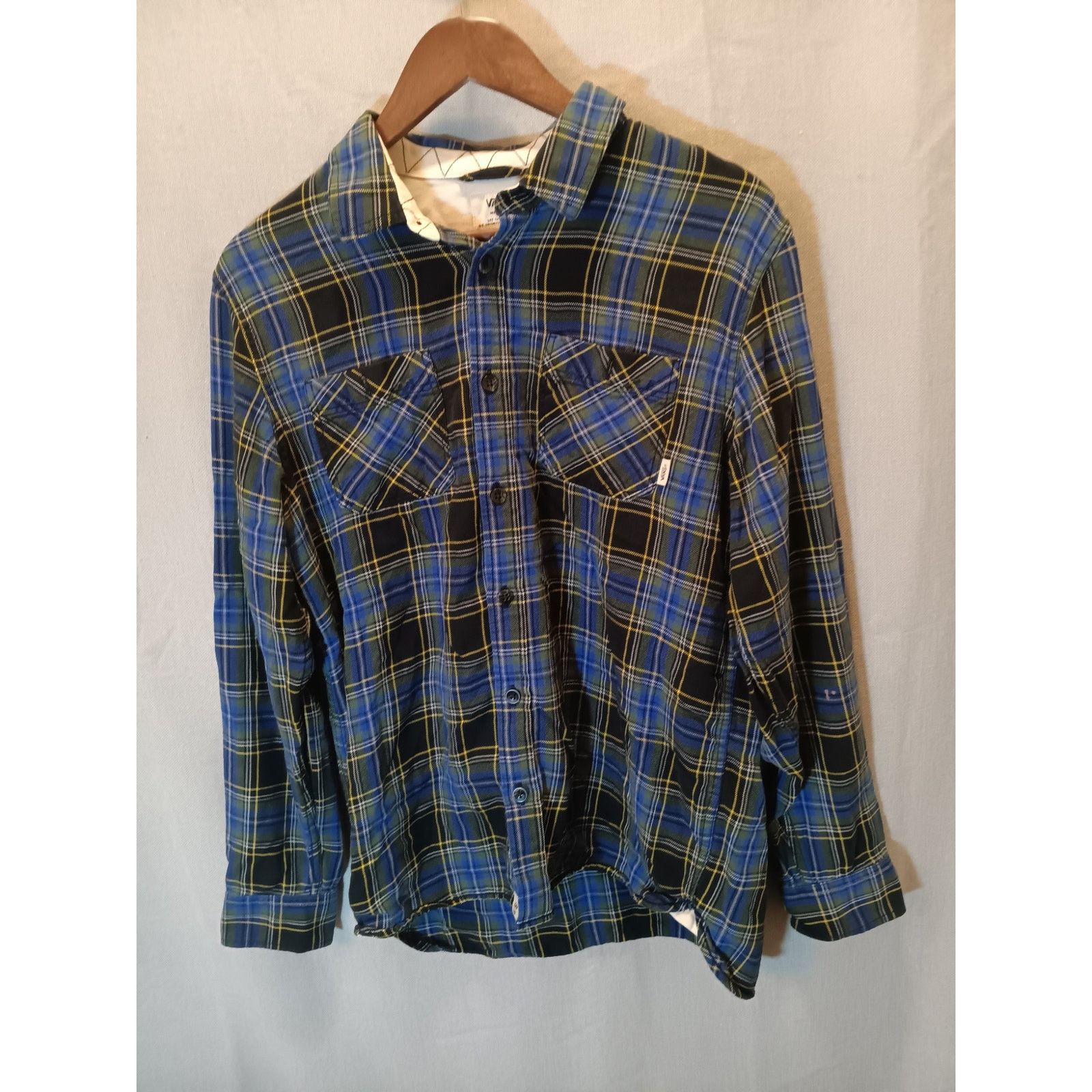 Vans Vans Medium Blue Green Plaid Long Sleeve Shirt Size US M / EU 48-50 / 2 - 1 Thumbnail