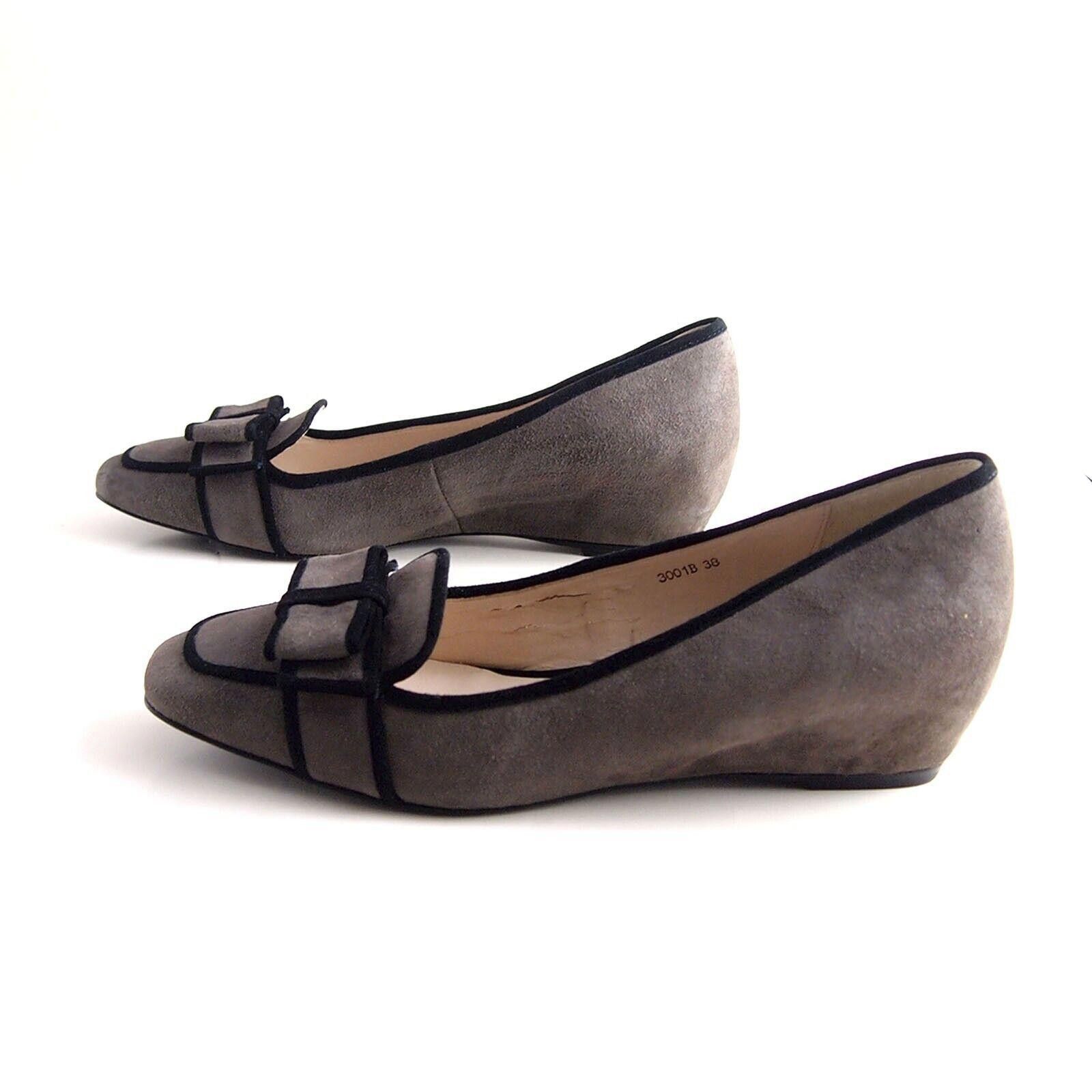 Designer Luciano Barachini Pumps Hidden Low Wedge Gray US 8 EU 38 Size US 8 / IT 38 - 10 Thumbnail