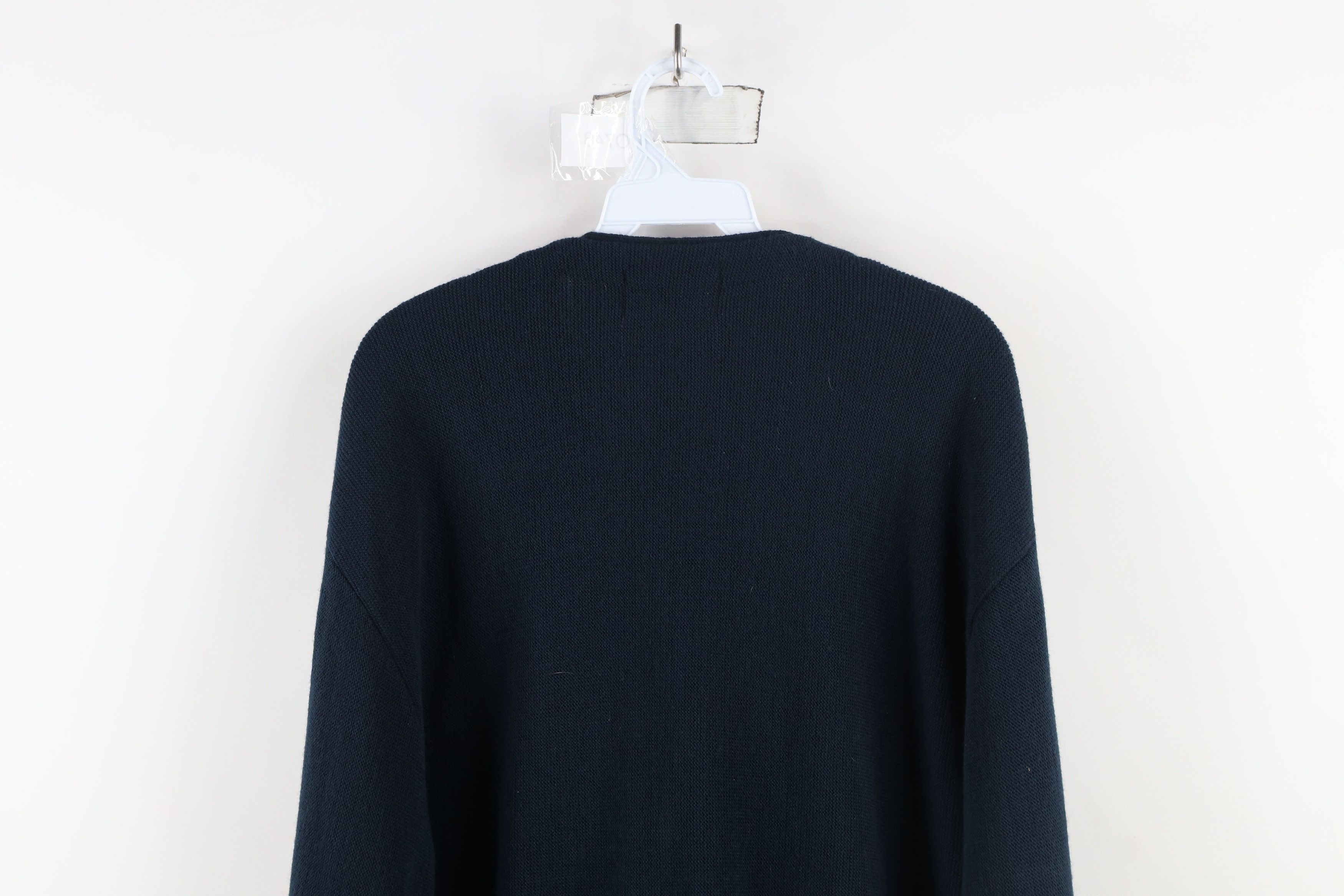 Vintage Vintage 90s Senior Golf Knit Cardigan Sweater Navy Blue USA Size US L / EU 52-54 / 3 - 11 Thumbnail