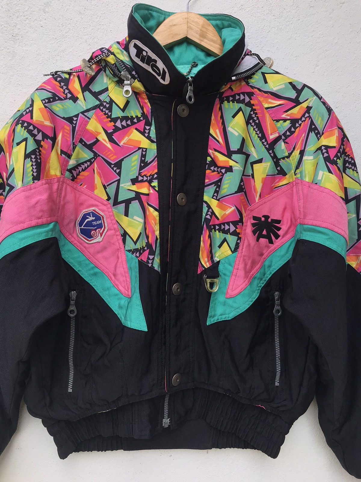 Asics × Designer Vintage Ski Jacket Japanese Design Hood Size US L / EU 52-54 / 3 - 2 Thumbnail