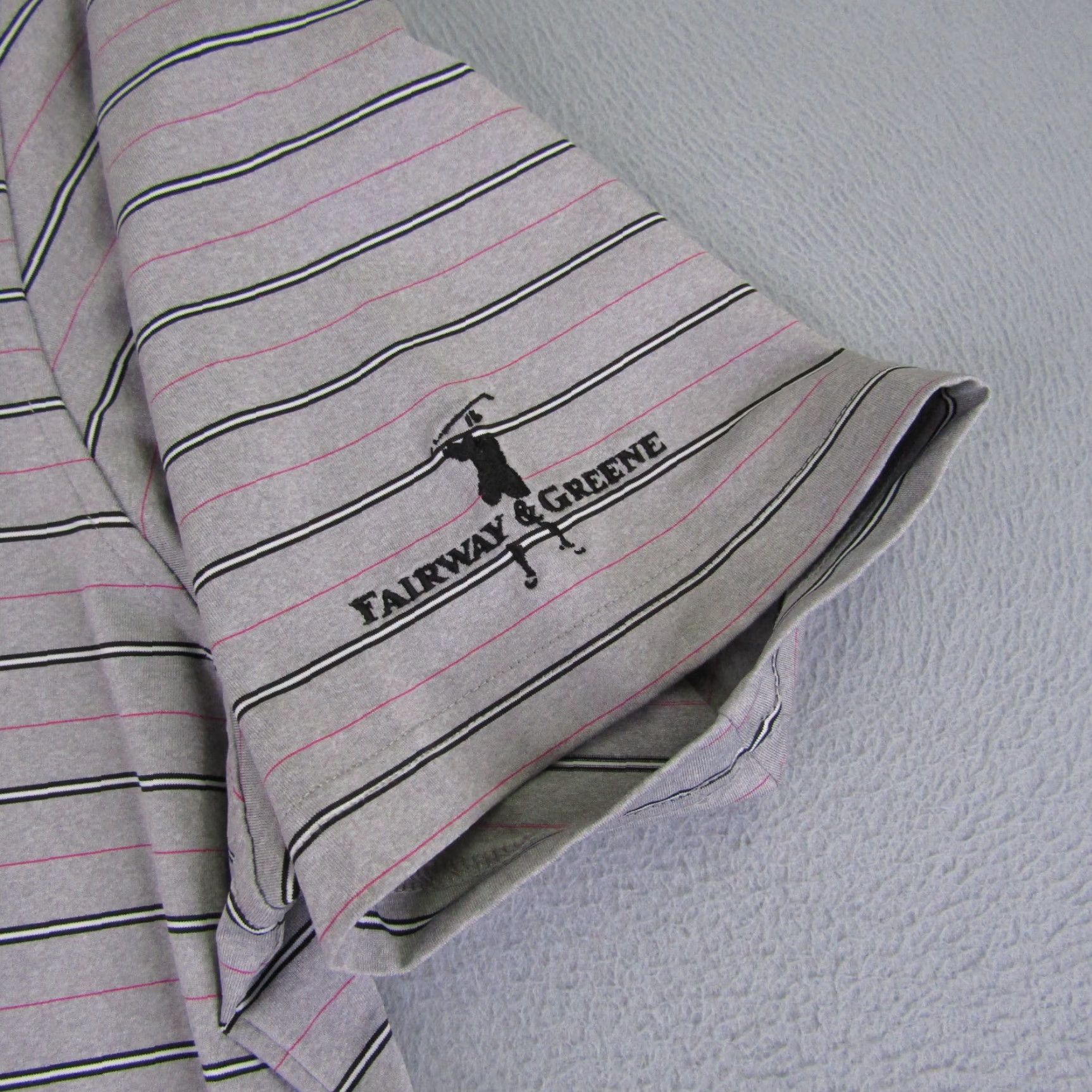 Vintage F&G Polo Shirt Mens Extra Large Gray Stripes Casual Golfweek Golfer Golf Size US XL / EU 56 / 4 - 6 Thumbnail