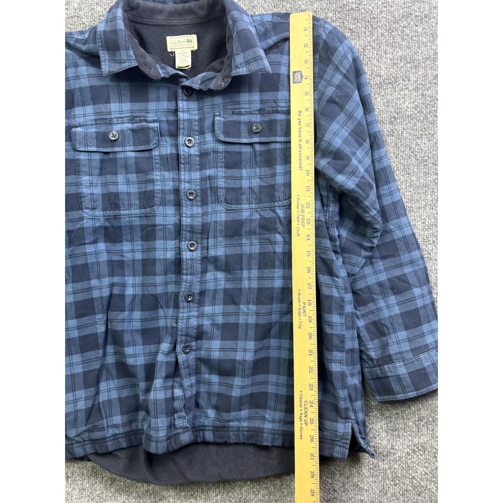 Vintage LL Bean Jacket Mens M Blue Plaid Flannel Shirt Jacket Shacket Lined Insulated Size US M / EU 48-50 / 2 - 3 Thumbnail