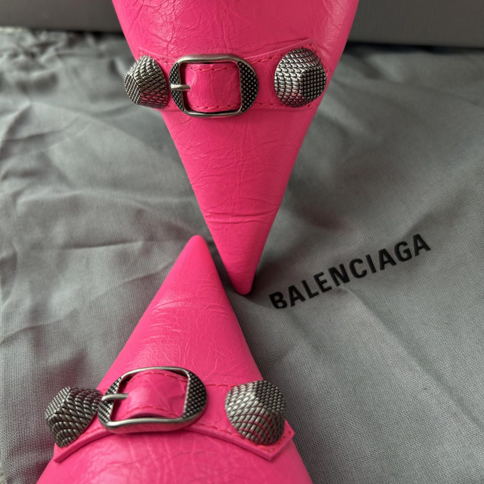 Balenciaga Balenciaga Fluo Pink Cage Mule M70 Heels Size 38 Size US 8 / IT 38 - 9 Thumbnail