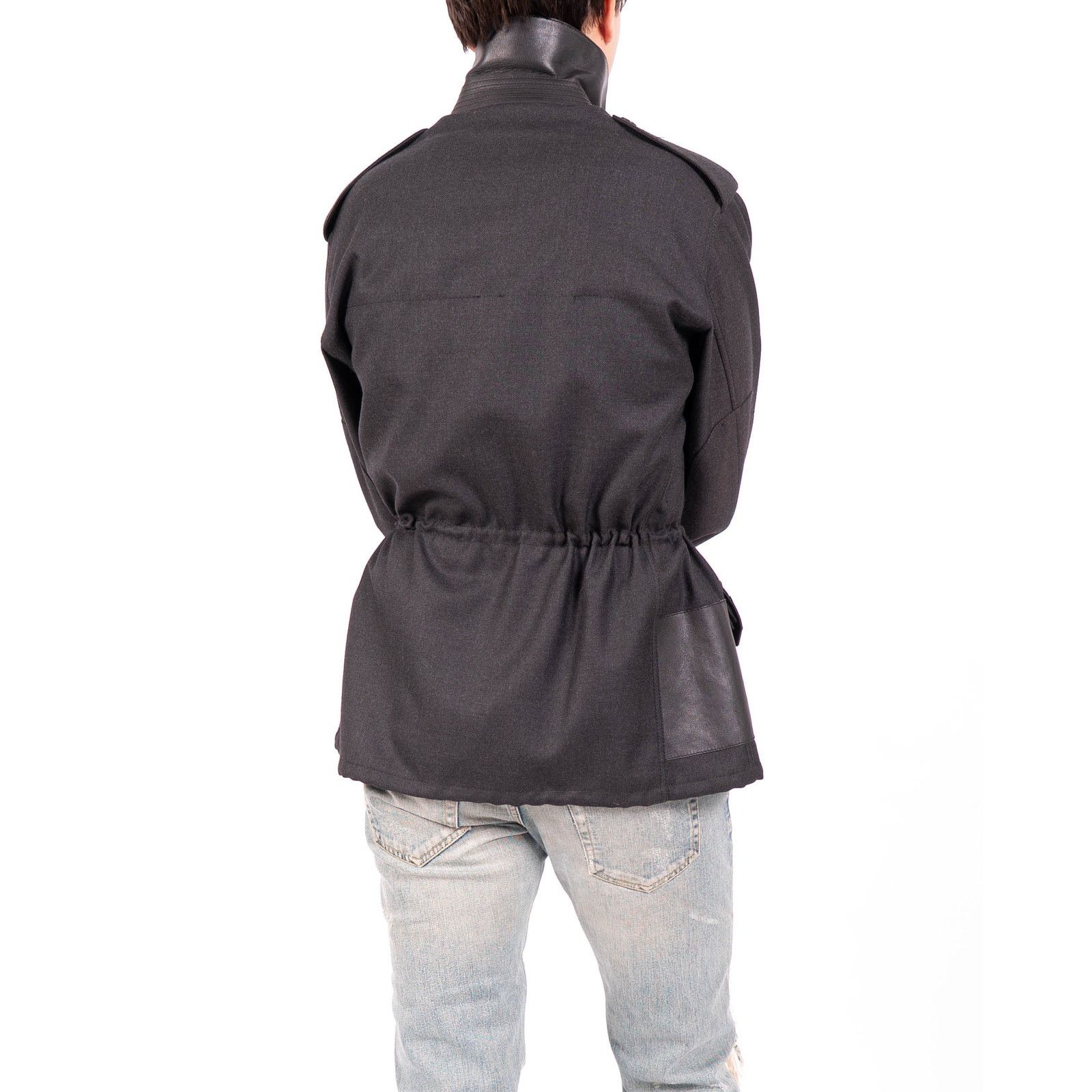 Berluti FW18 Oversized Military Jacket in Black Cotton Size US M / EU 48-50 / 2 - 6 Thumbnail