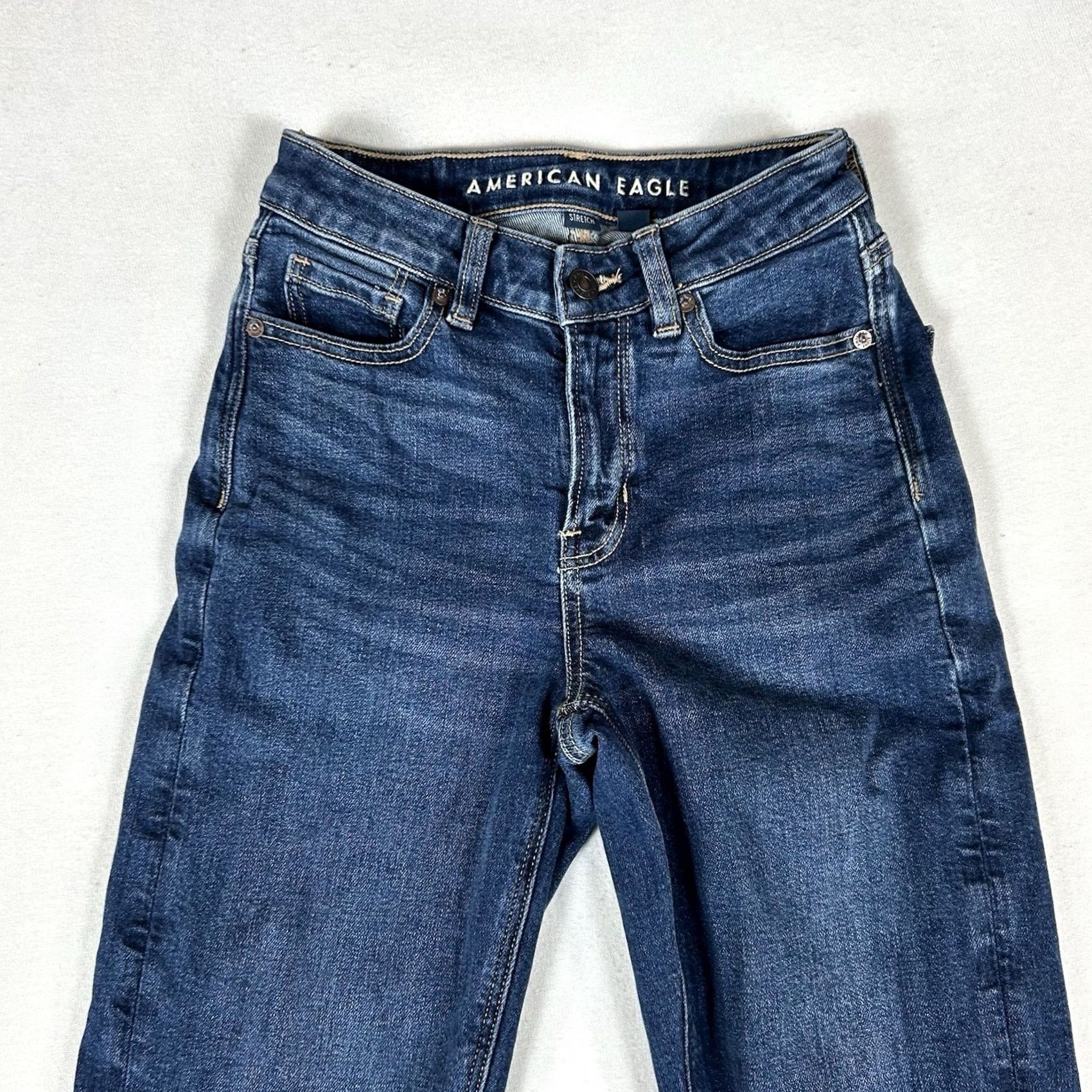 American Eagle Outfitters American Eagle Outfitters Mom Jean Skinny Jeans Women's Size 0 Regular Blue Denim AEO Size 25" / US 0 / IT 36 - 3 Thumbnail