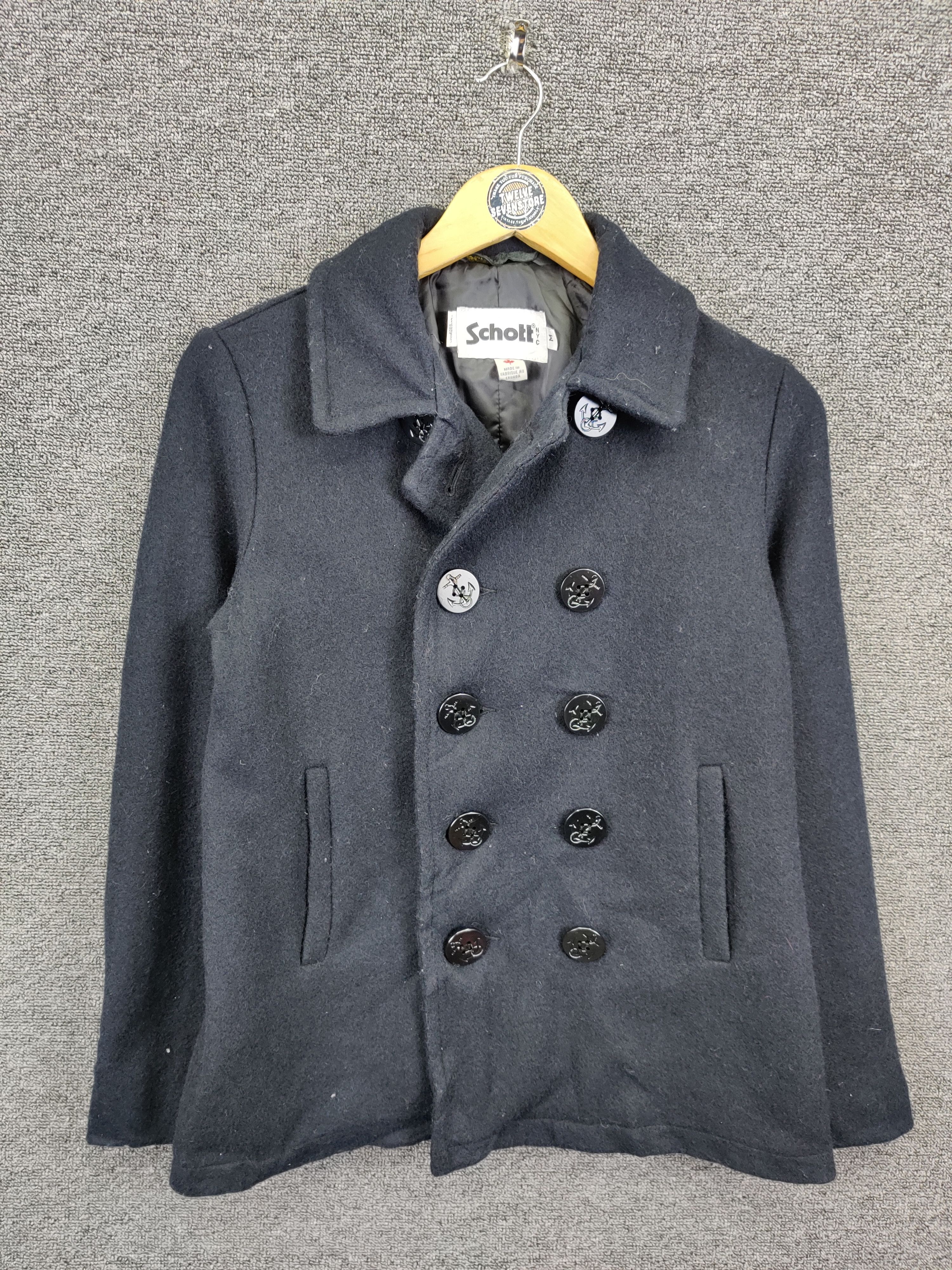 Schott Vintage Schott NYC x Earth Music Wool Double Breasted Coat Size US M / EU 48-50 / 2 - 1 Thumbnail