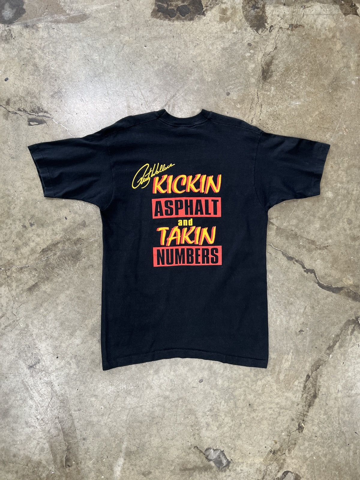 NASCAR Vintage Rusty Wallace Kick Asphalt Takin Number Tee Large Size US L / EU 52-54 / 3 - 5 Thumbnail