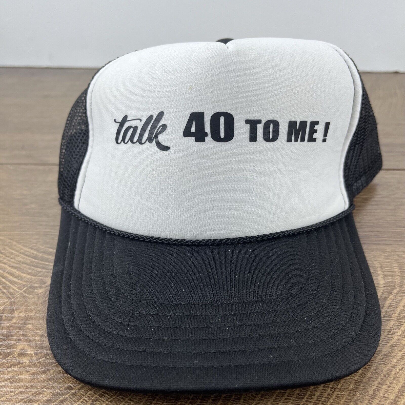 Other Talk 40 To Me Hat 40 Birthday Snapback Hat White Adjustable Size ONE SIZE - 4 Thumbnail