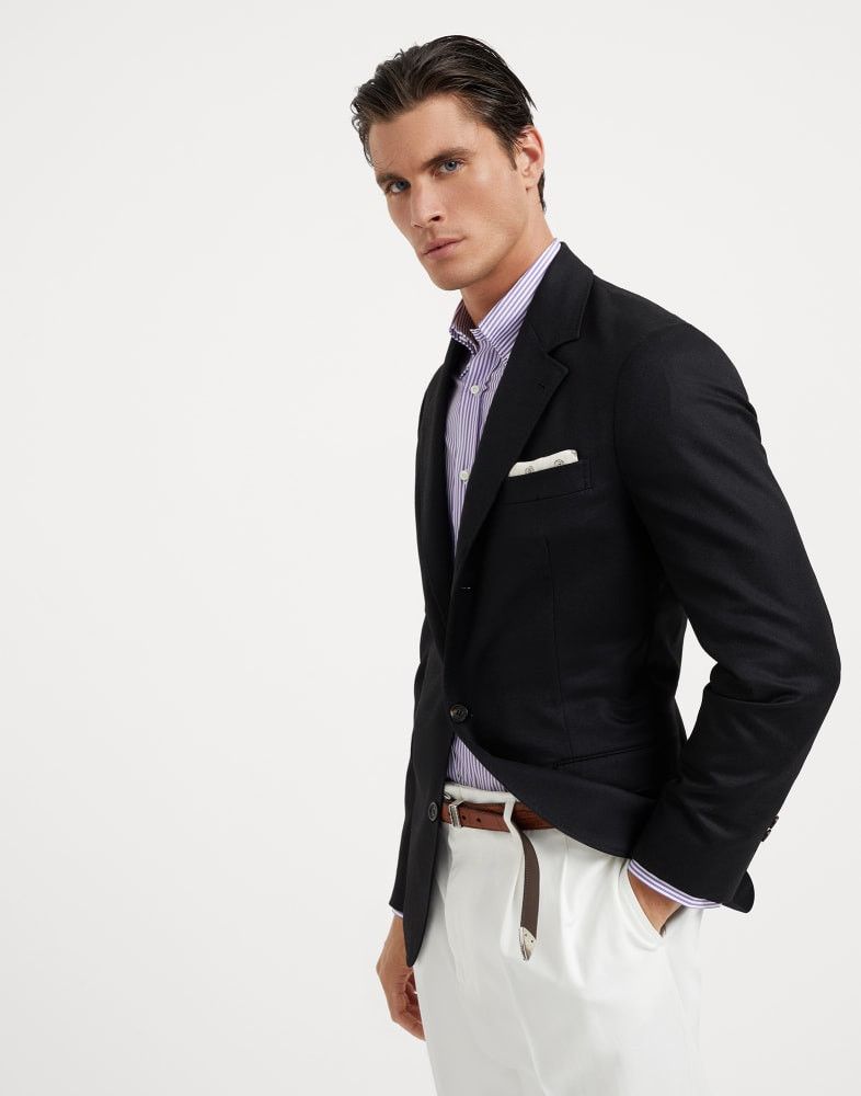 Brunello Cucinelli o1w1db10825 Suit-Type Jacket in Black Size US M / EU 48-50 / 2 - 1 Thumbnail