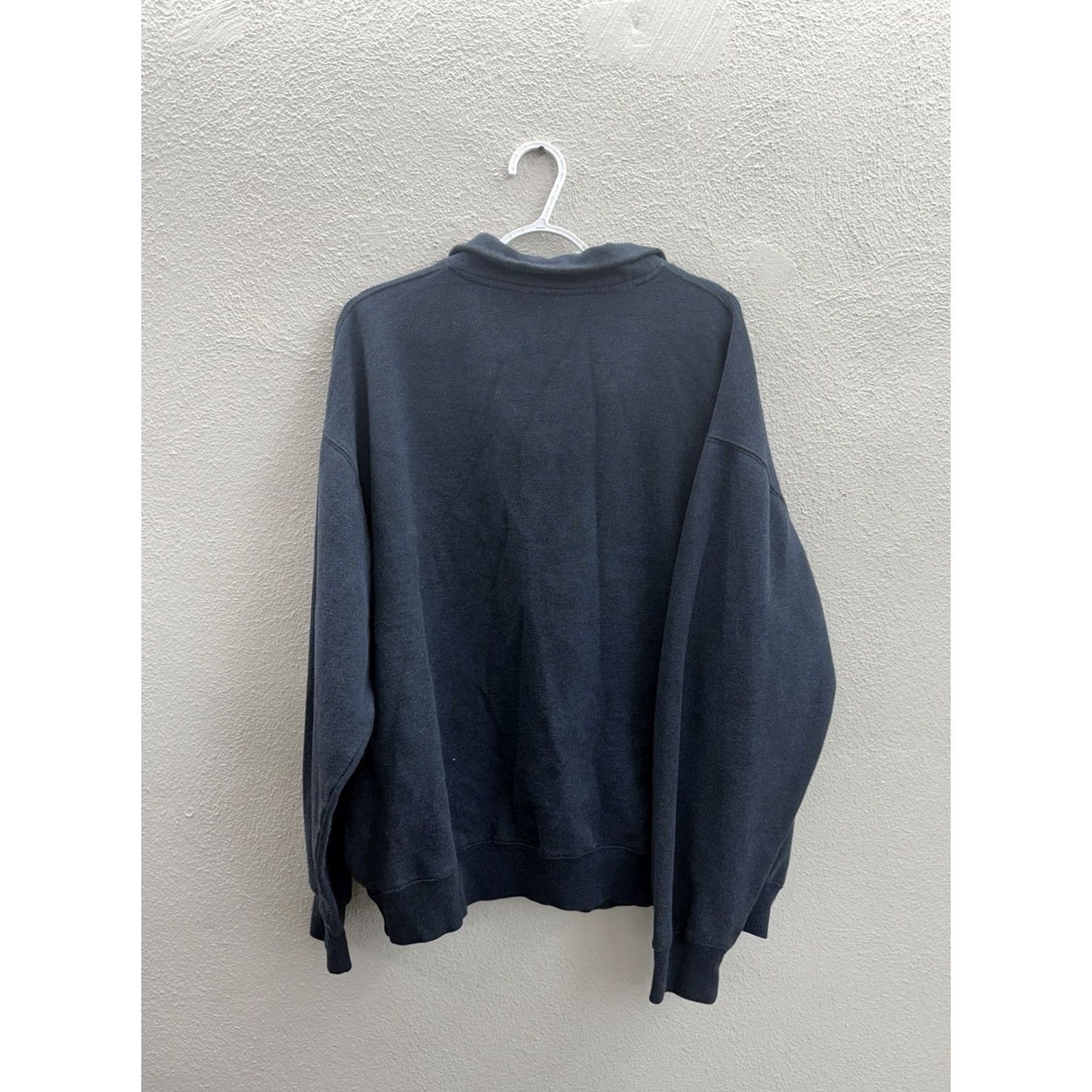 Vintage Quiet Storm Womens Sweatshirt Pullover Size XXL Navy Blue Logo 1/4 Zip Casual Activewear Long Sleeve Knit Pullover Mens Womens Girls Size XXL / US 16-18 / IT 52-54 - 7 Thumbnail