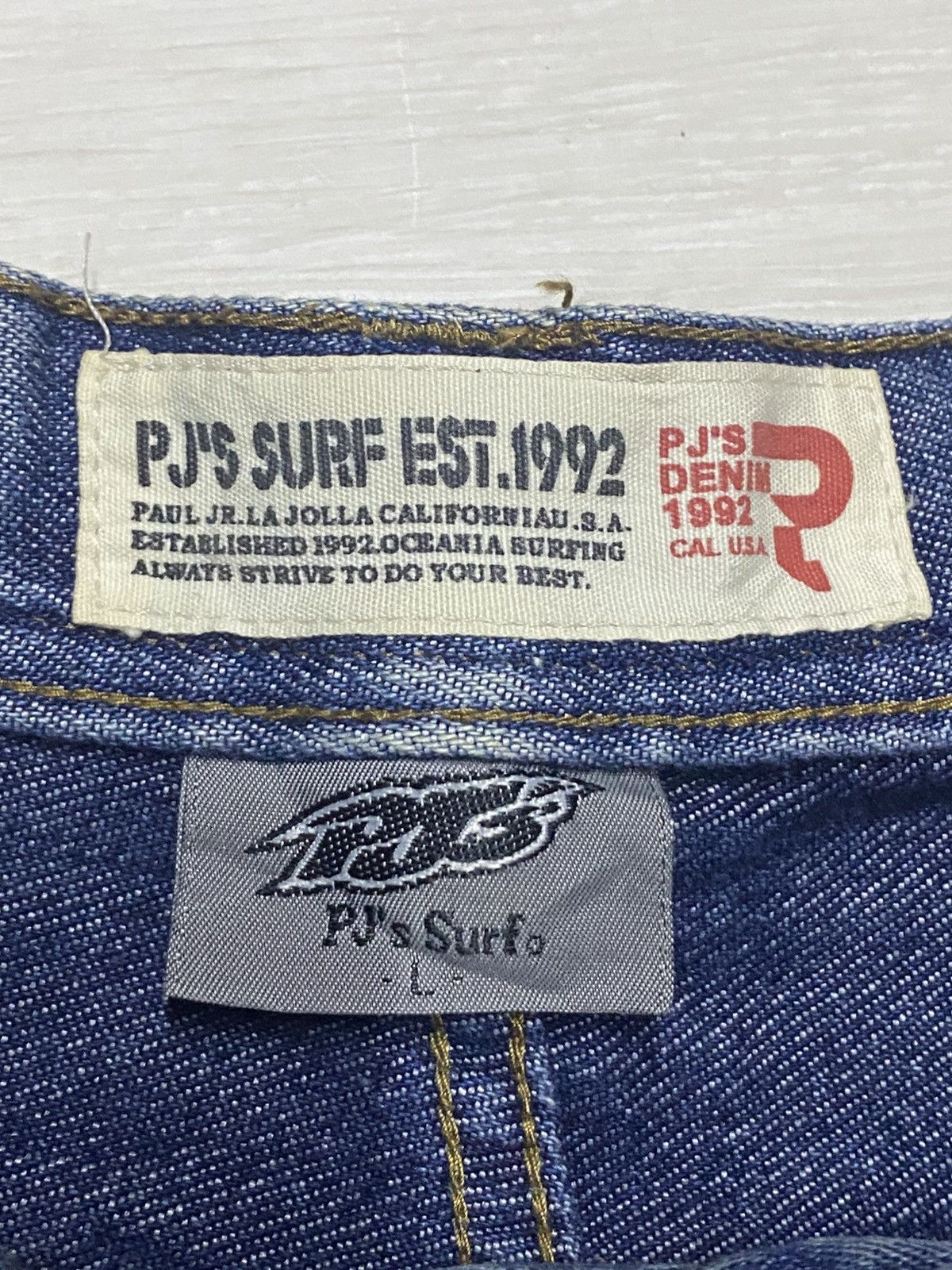 JNCO PJ’s Surfo Blue Wash With Belt Cargo Baggy Jeans Size US 32 / EU 48 - 18 Thumbnail