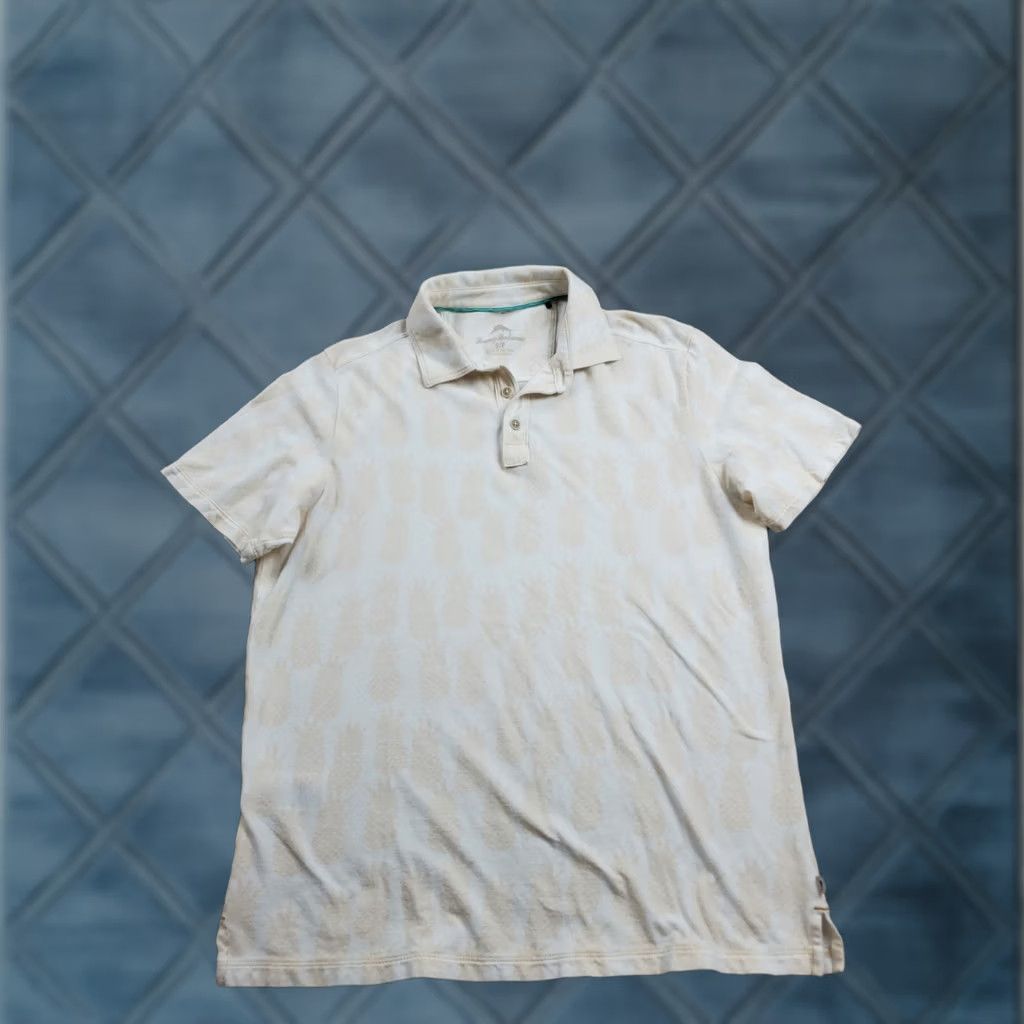 Tommy Bahama Tommy Bahama Polo Shirt Small Mens Beige Pineapple Print Short Sleeve Pullover Knit Cotton Beach Classic Preppy Casual Shirts Mens XS-XL? Size US S / EU 44-46 / 1 - 1 Thumbnail
