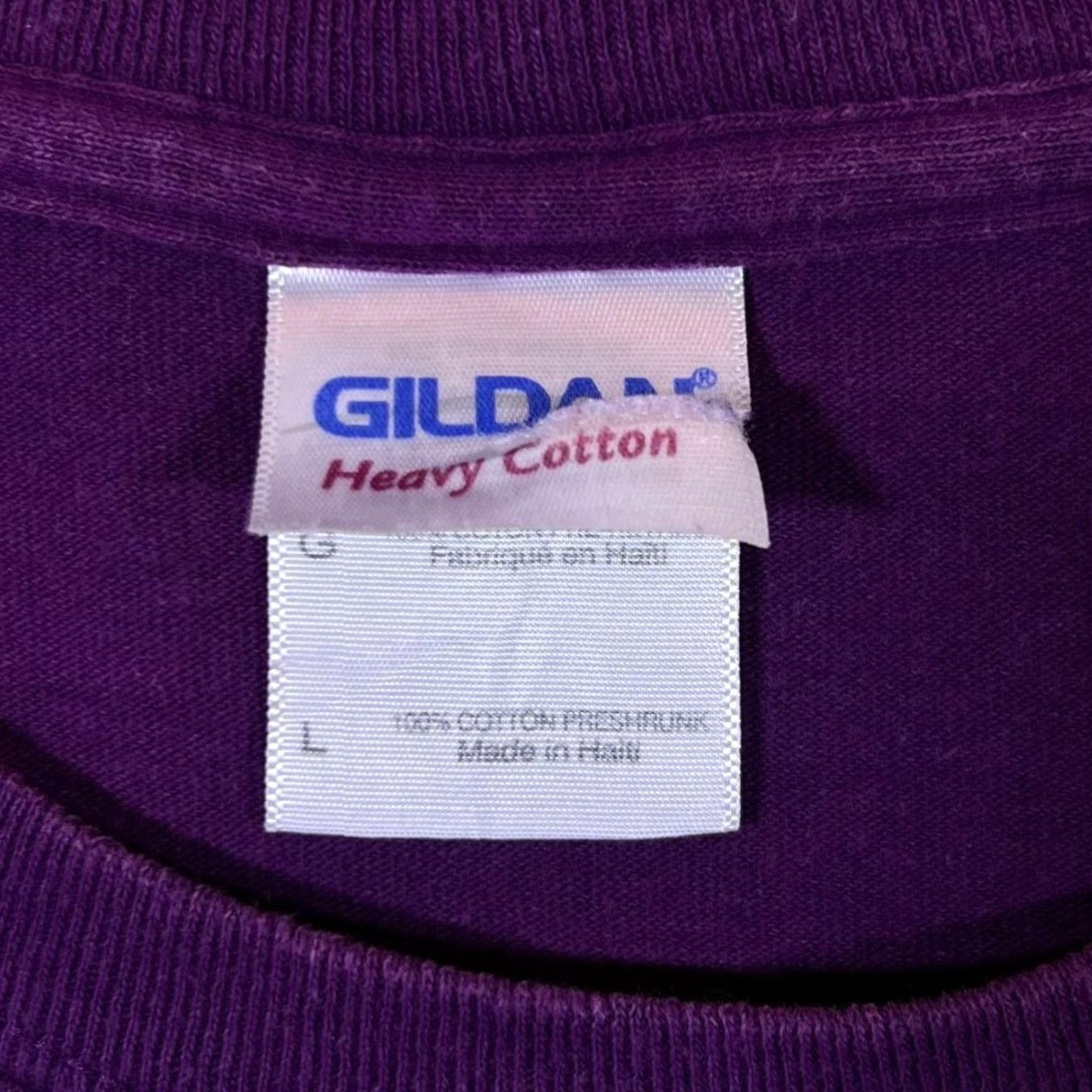 Gildan VINTAGE Florida Lighthouse Souvenir Graphic Purple T-Shirt Large Mens Regular Short Sleeve Round Neck Cotton Haiti 00s 90s 2000s Shark Size US L / EU 52-54 / 3 - 3 Thumbnail
