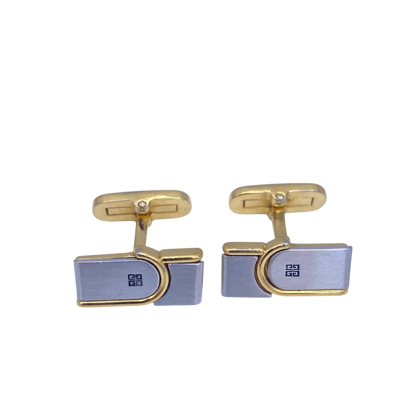 Dior Givenchy Authentic Gold-Tone and Silver-Tone Cufflinks Size 26 - 1 Thumbnail