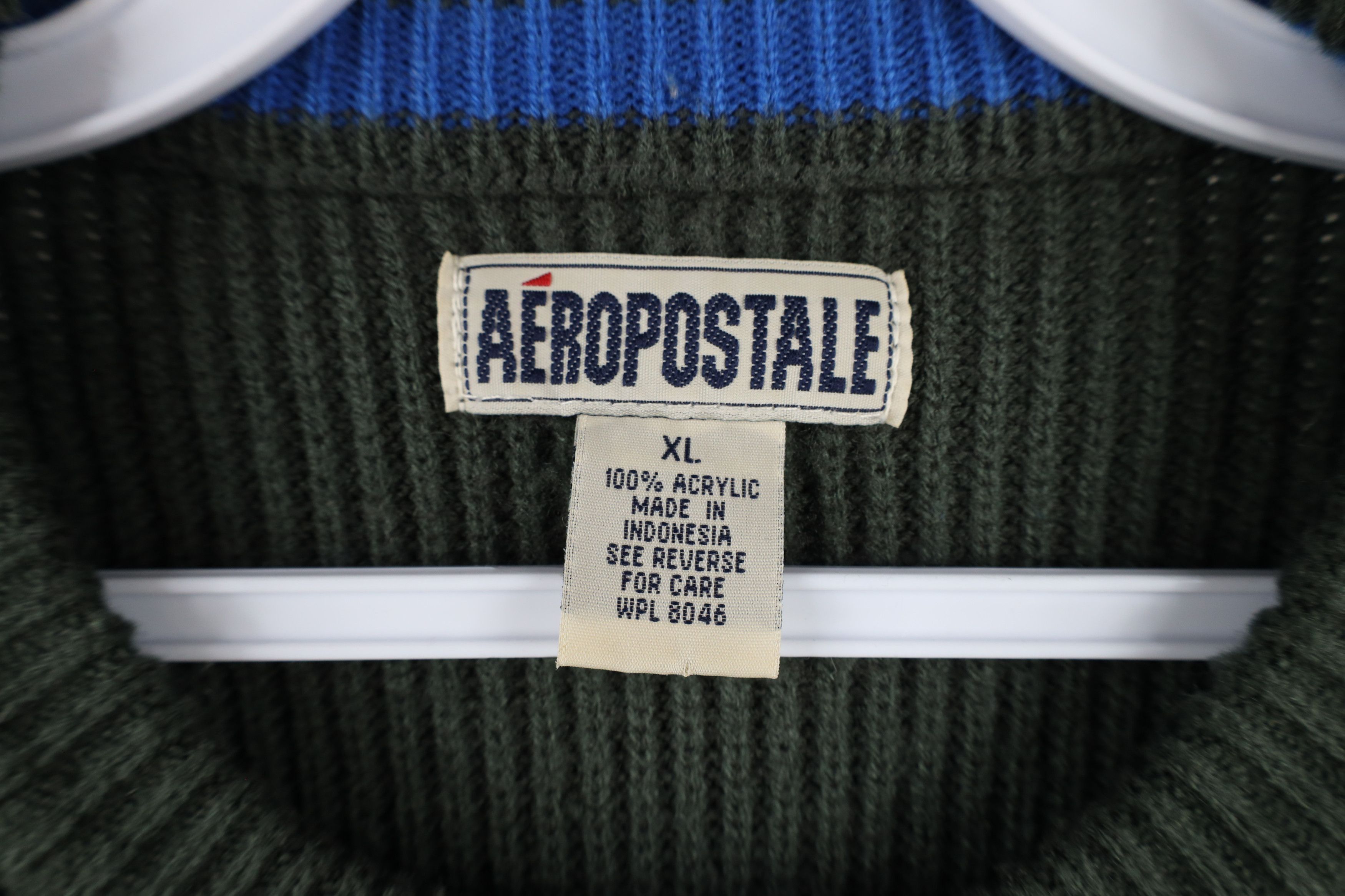 Aeropostale × Vintage Vintage 90s Aeropostale Chunky Ribbed Knit Crewneck Sweater Size US XL / EU 56 / 4 - 4 Thumbnail