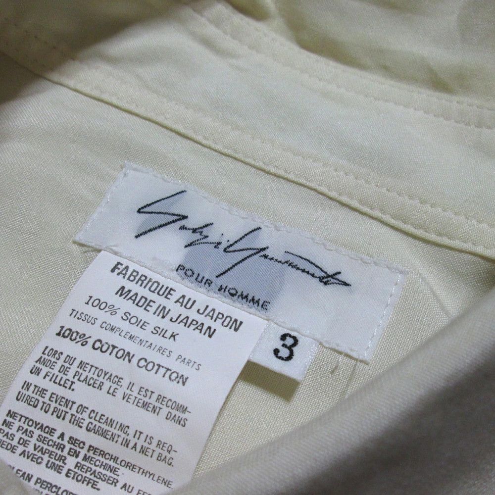 Yohji Yamamoto Yohji Yamamoto POUR HOMM Silk x Cotton Vest Layered Shirt Size US L / EU 52-54 / 3 - 3 Thumbnail