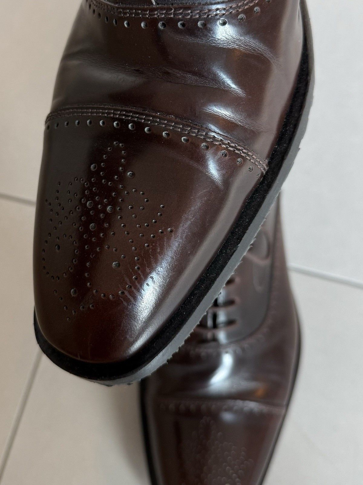 Oliver Sweeney Oliver Sweeney Cascais Oxford Brogue Mens Leather Shoes Size US 10 / EU 43 - 9 Thumbnail