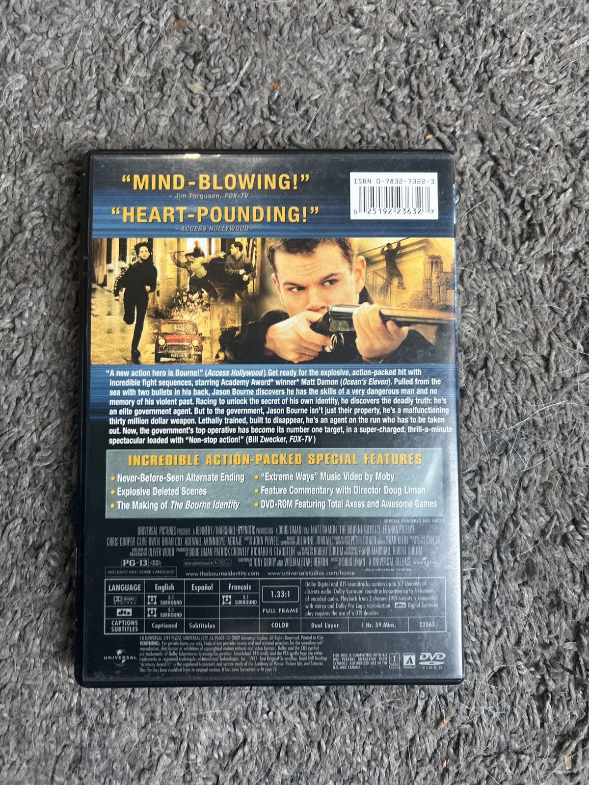 Universal Studios The Bourne Identity (DVD) Size ONE SIZE - 2 Thumbnail