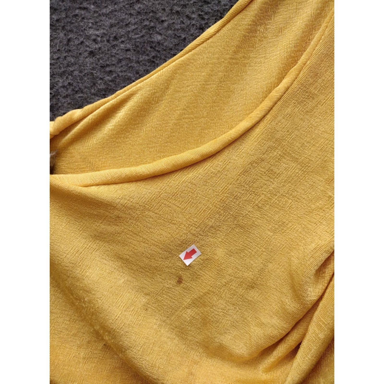 Vintage Nike One Shoulder Bodycon Midi Maxi Dress Womens Yellow S Size S / US 4 / IT 40 - 6 Thumbnail