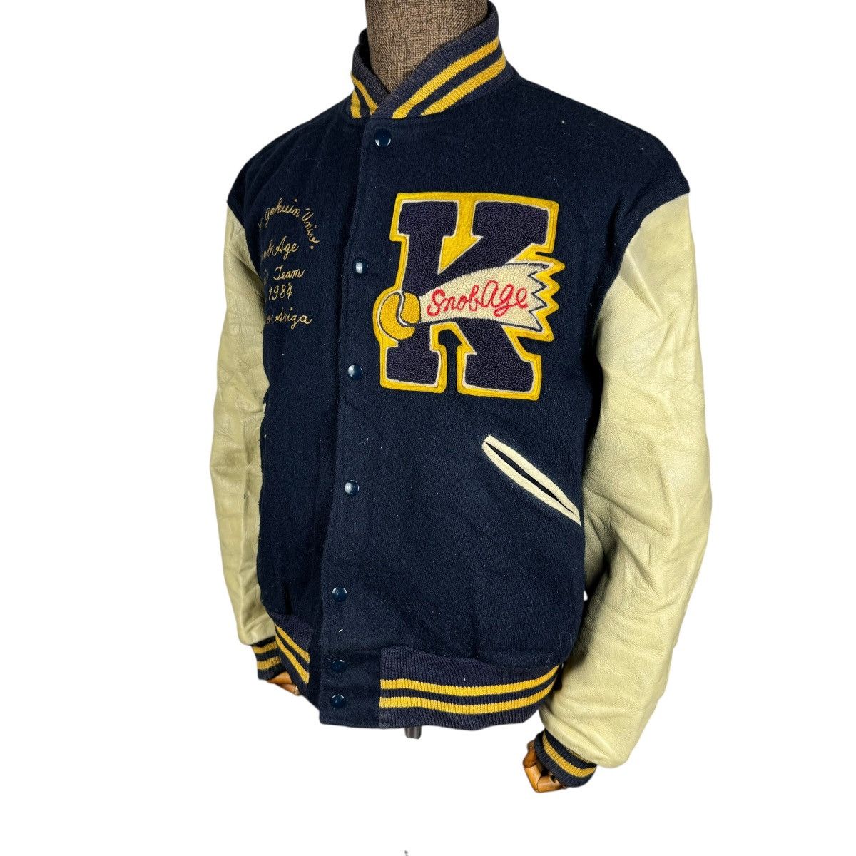 Vintage 🌟80s BUTWIN TENNIS CLUB LEATHER VARSITY JACKET Size US M / EU 48-50 / 2 - 1 Thumbnail