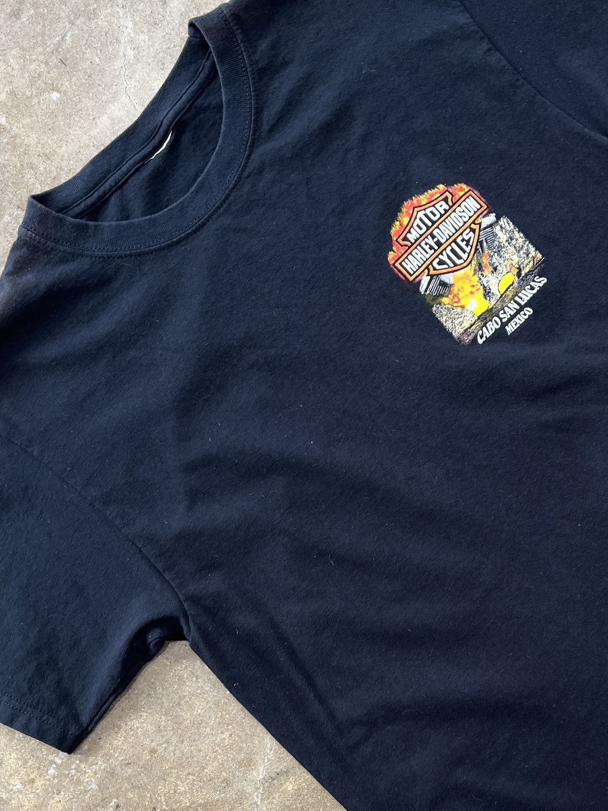 Harley Davidson Vintage Y2K Harley Davidson Cabo Mexico Flame Medium Tee Size US M / EU 48-50 / 2 - 4 Thumbnail