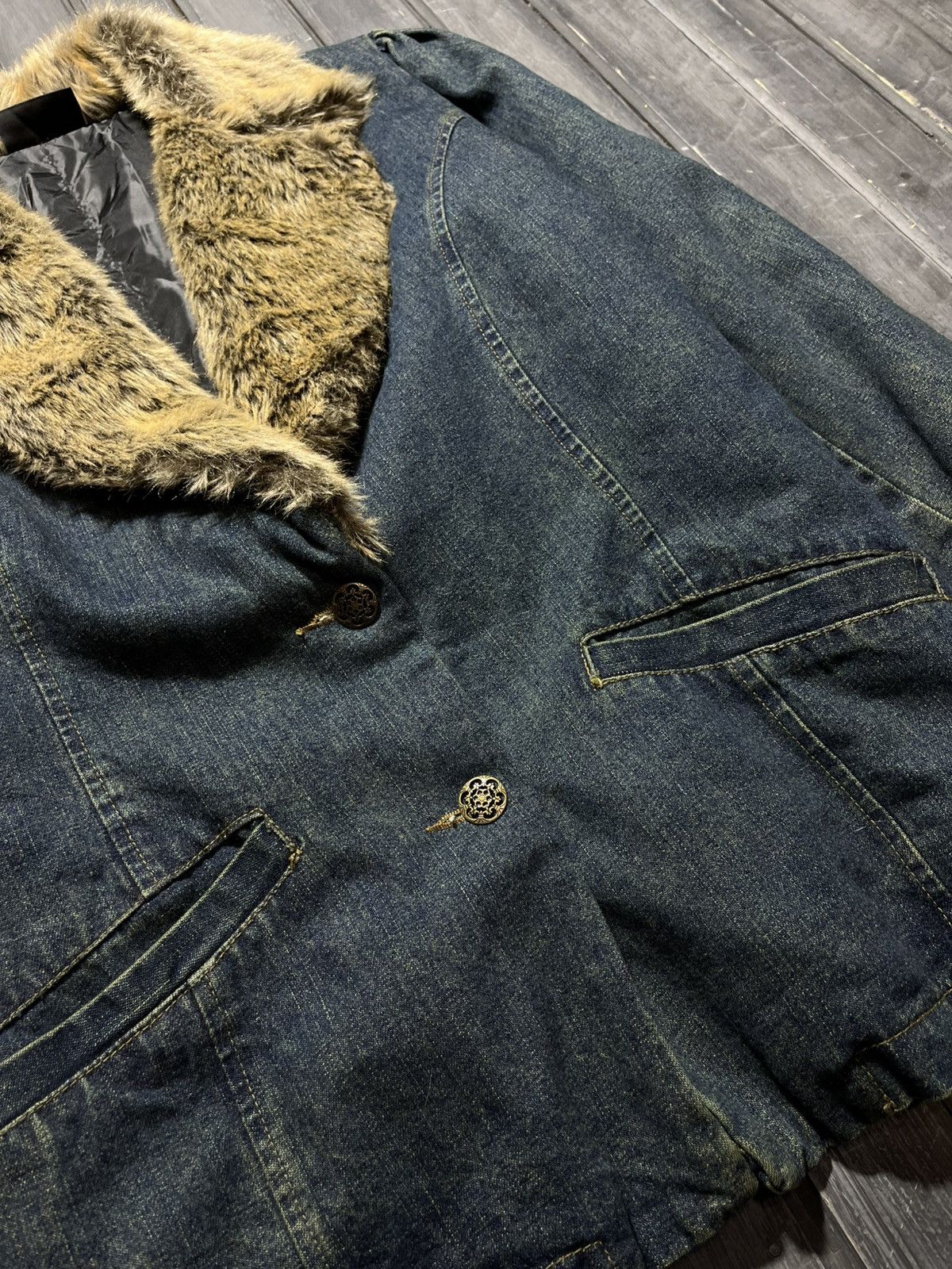 Tornado Mart Vtg Tornado Mart If Six Was Nine Style Opium Fur Jacket Size L / US 10 / IT 46 - 3 Thumbnail