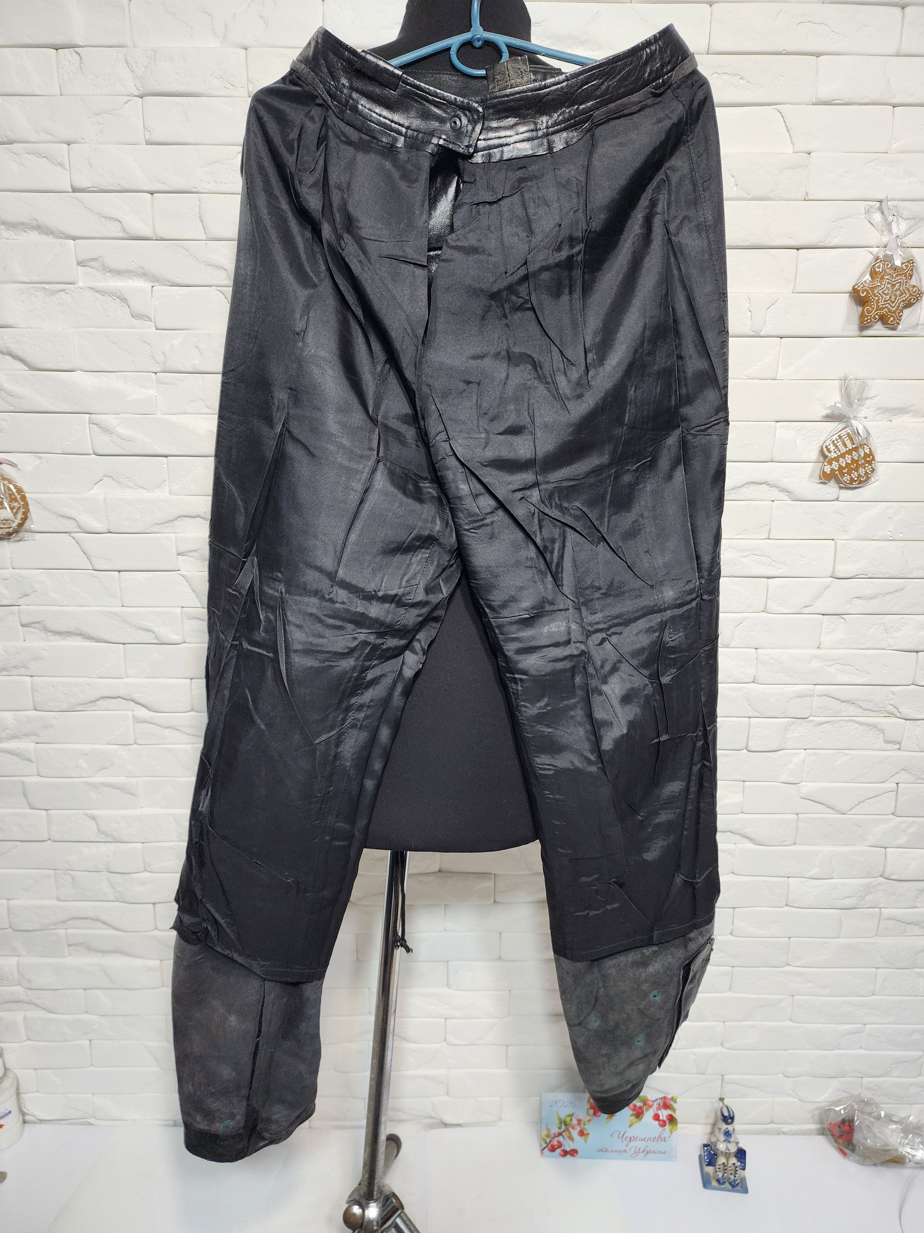 Other Black Leather Pants: Women's Style Genuine Leather Trousers Size 28" / US 6 / IT 42 - 7 Thumbnail