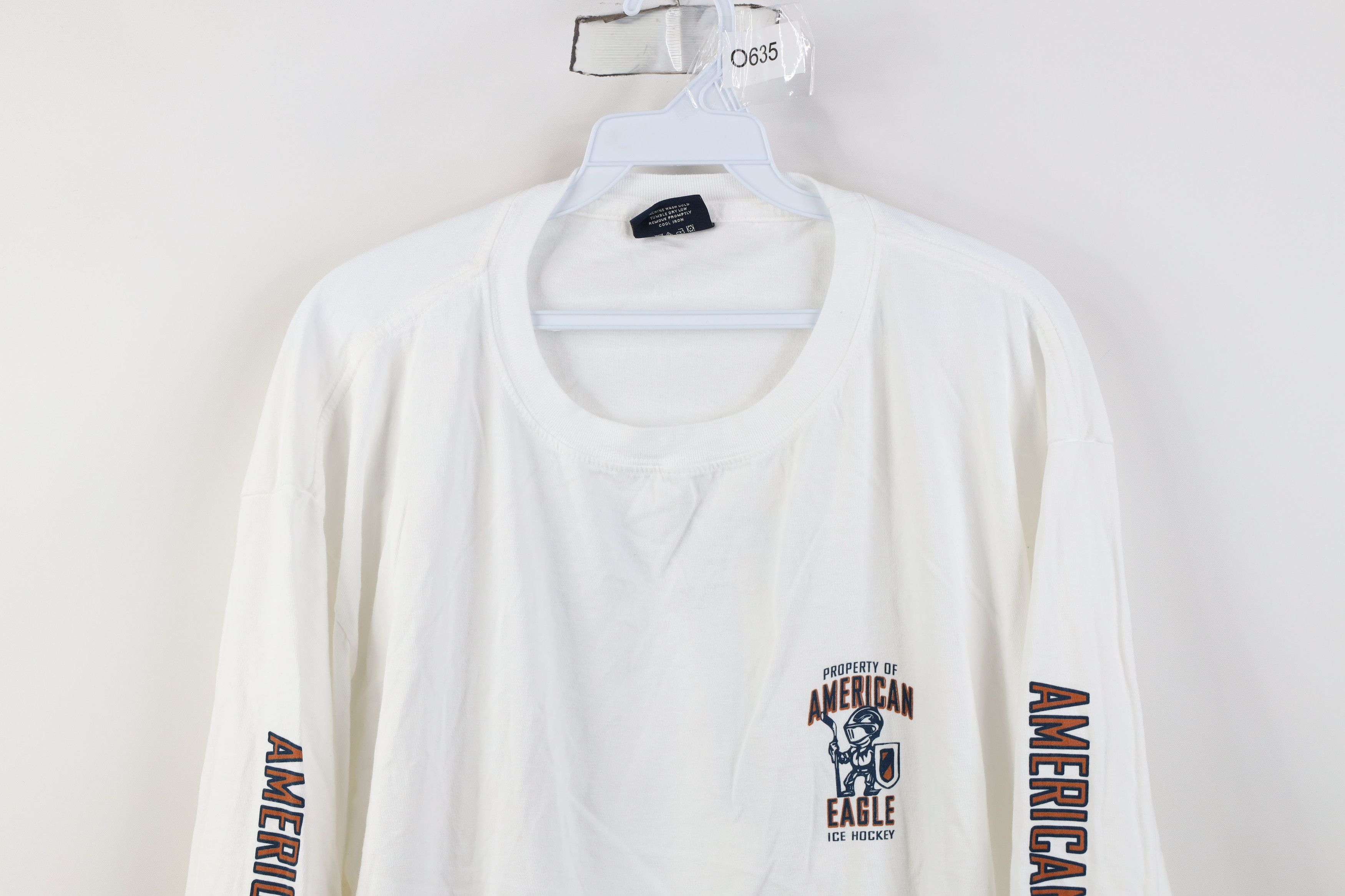 American Eagle Outfitters Vintage 90s Y2K American Eagle Hockey Long Sleeve T-Shirt Size US XL / EU 56 / 4 - 2 Thumbnail