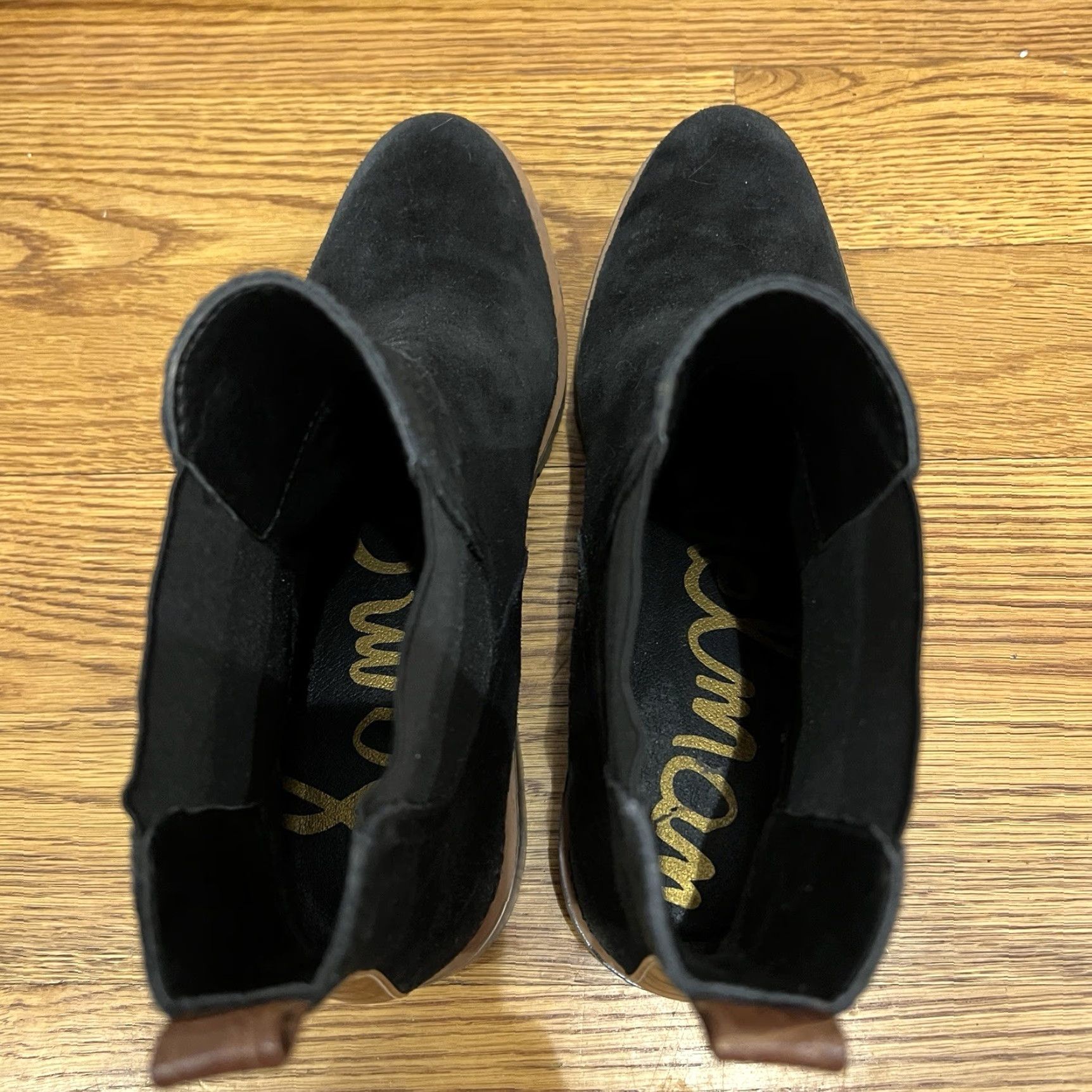 Sam Edelman Sam Edelman Boots Jaclyn Black Leather Suede Pull On Waterproof 9.5 Women Multicolor Leather Upper Exterior Jaclyn Boots Women's Shoes Size US 10 / IT 40 - 7 Thumbnail