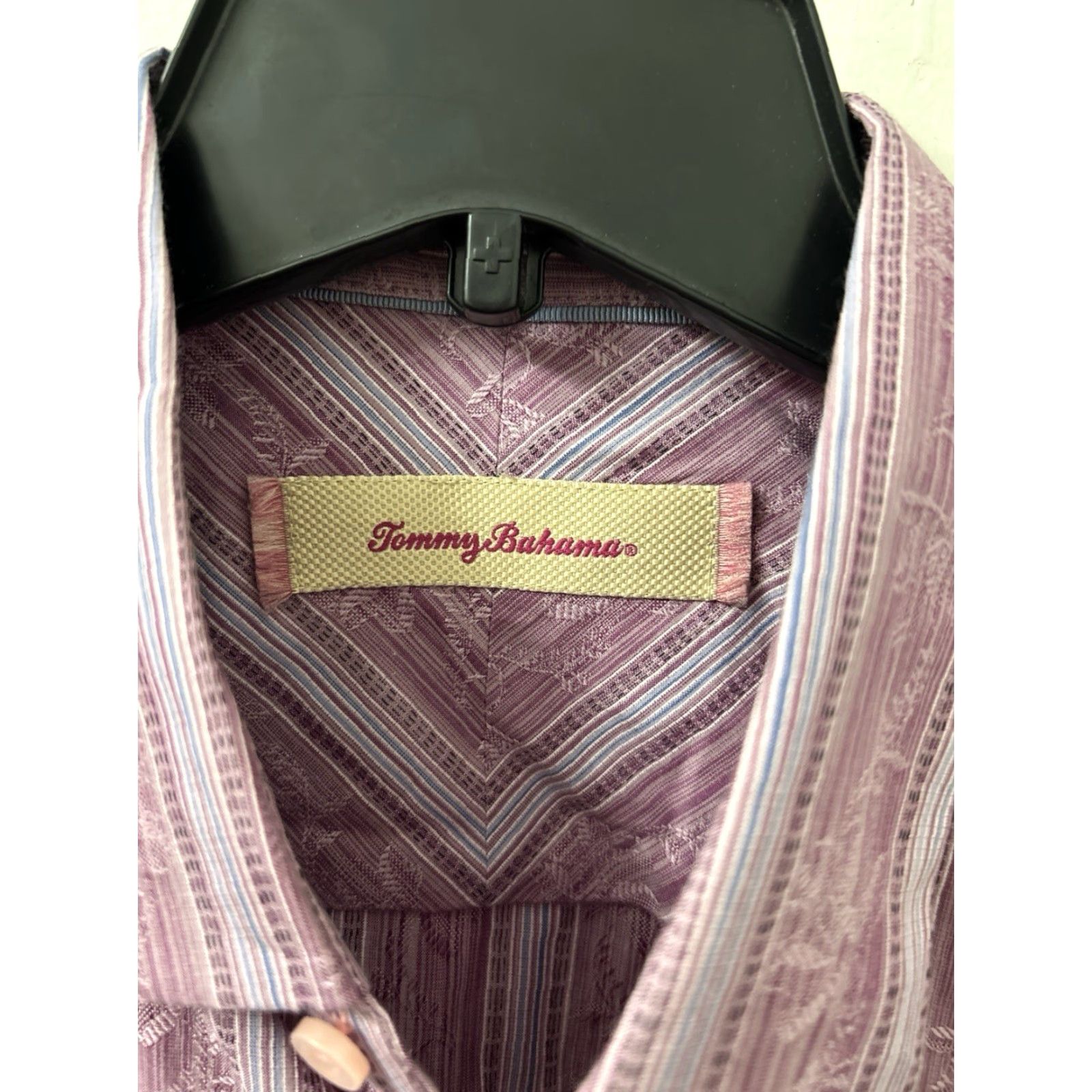 Tommy Bahama Tommy Bahama Shirt Mens M Pink Silk Striped Button-Down L/S Casual Workwear Travel Size US M / EU 48-50 / 2 - 5 Thumbnail