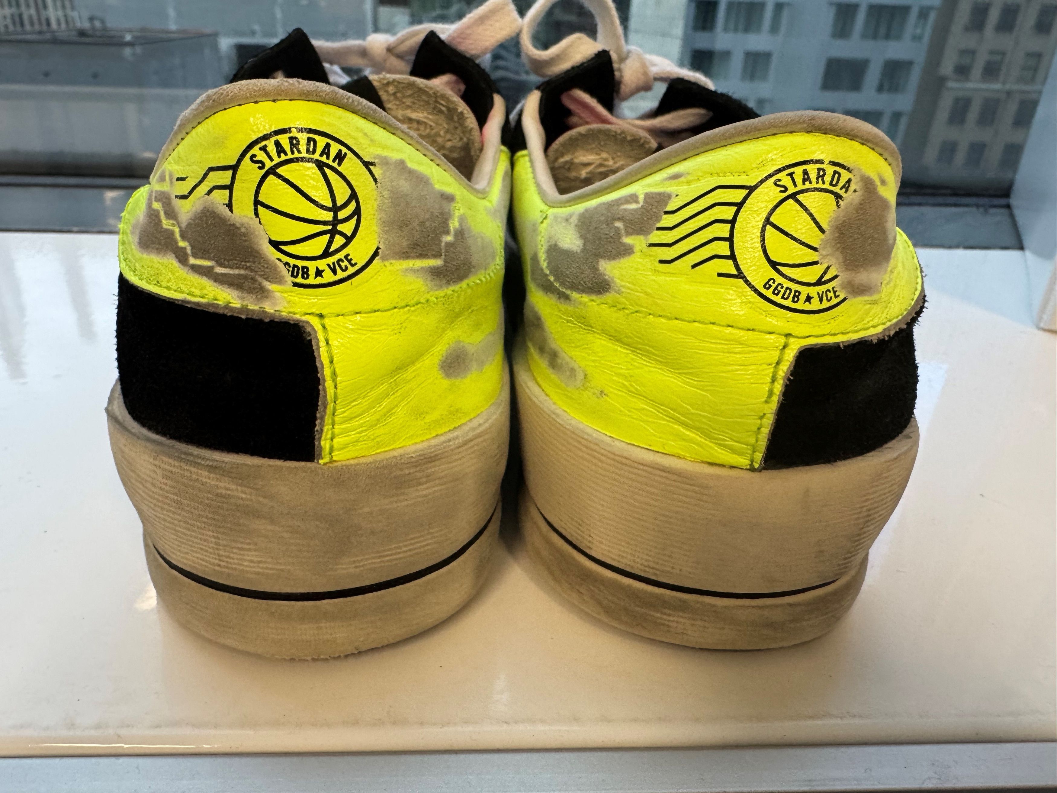 Golden Goose Stardan-Limited Edition -39- black suede (neon pink/yellow) Size US 9 / IT 39 - 3 Thumbnail