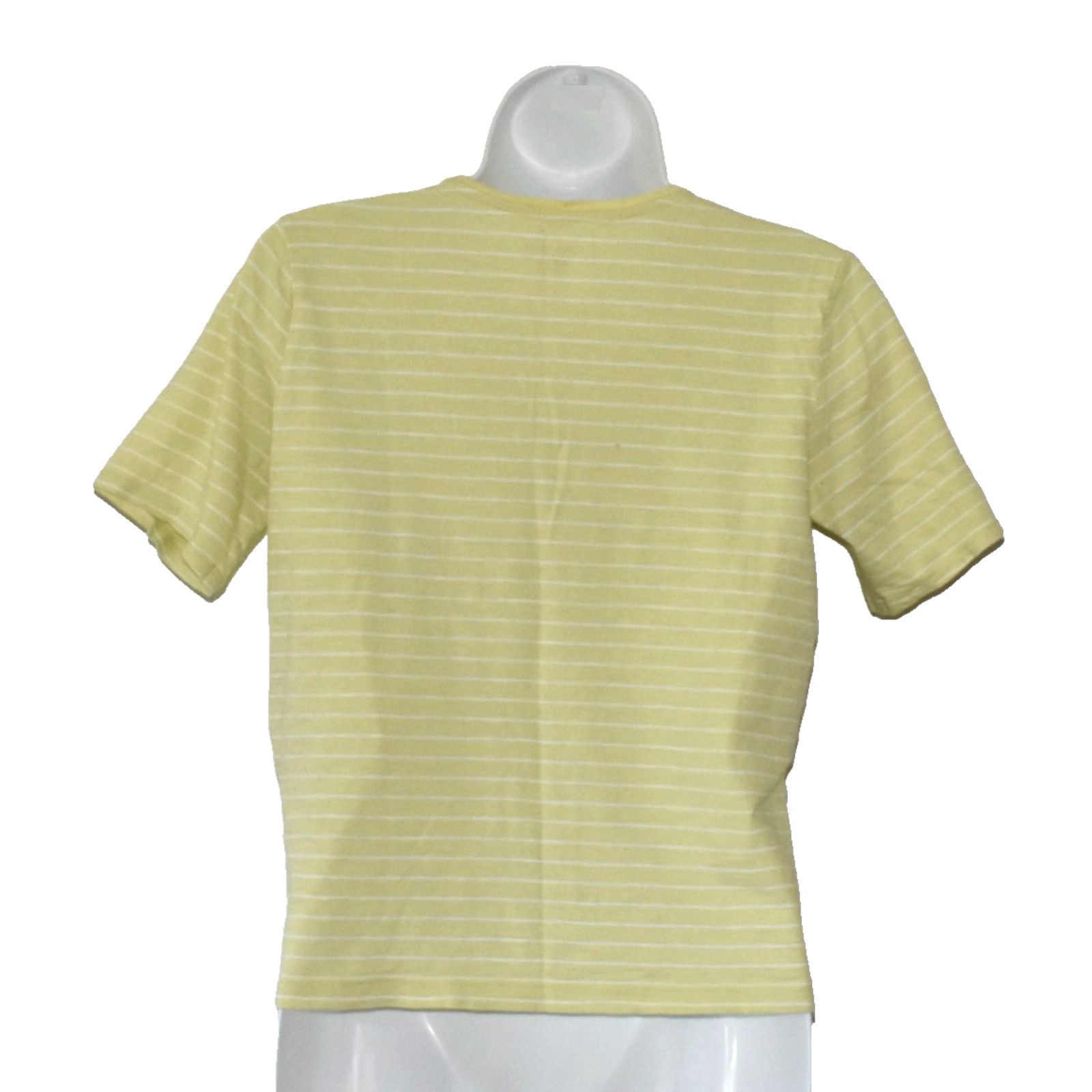 Eileen Fisher EILEEN FISHER Yellow Striped Org Cotton V Neck Petite Top PP Size S / US 4 / IT 40 - 2 Thumbnail