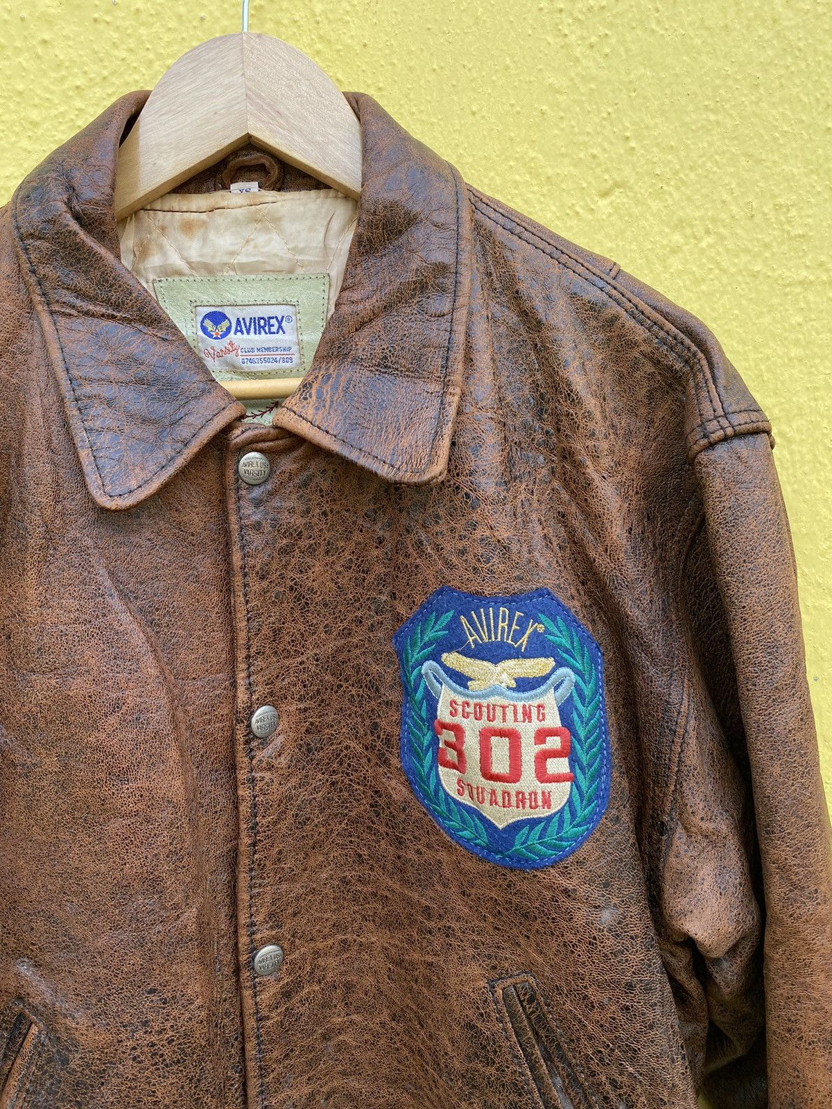 Avirex Vintage Avirex Mohawks leather varsity jacket Size US XS / EU 42 / 0 - 8 Thumbnail