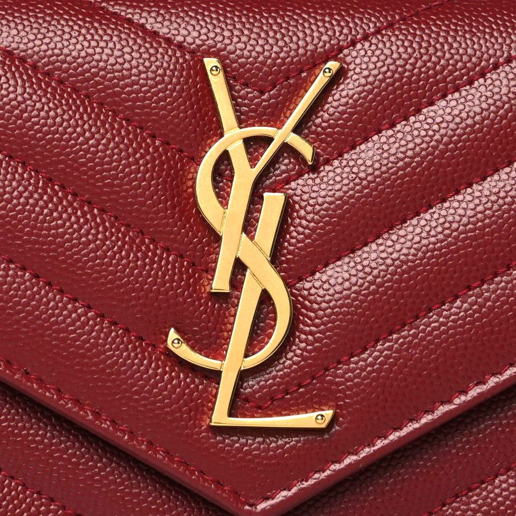 Saint Laurent Paris o1b1hav110125 Size: OS / Cassandre Leather Wallet in Red Size ONE SIZE - 5 Thumbnail